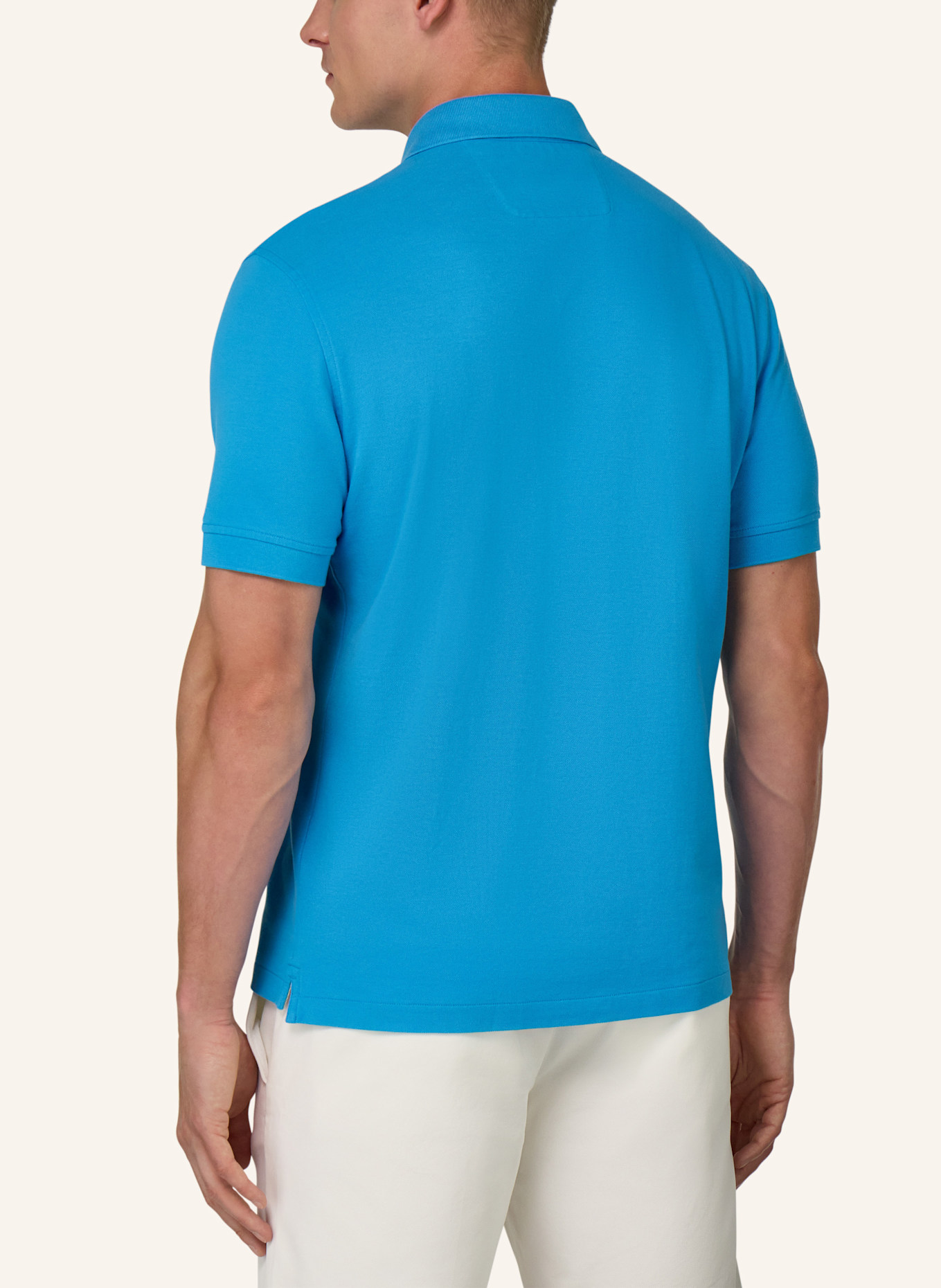 BOGGI MILANO Piqué-Poloshirt: BLAU