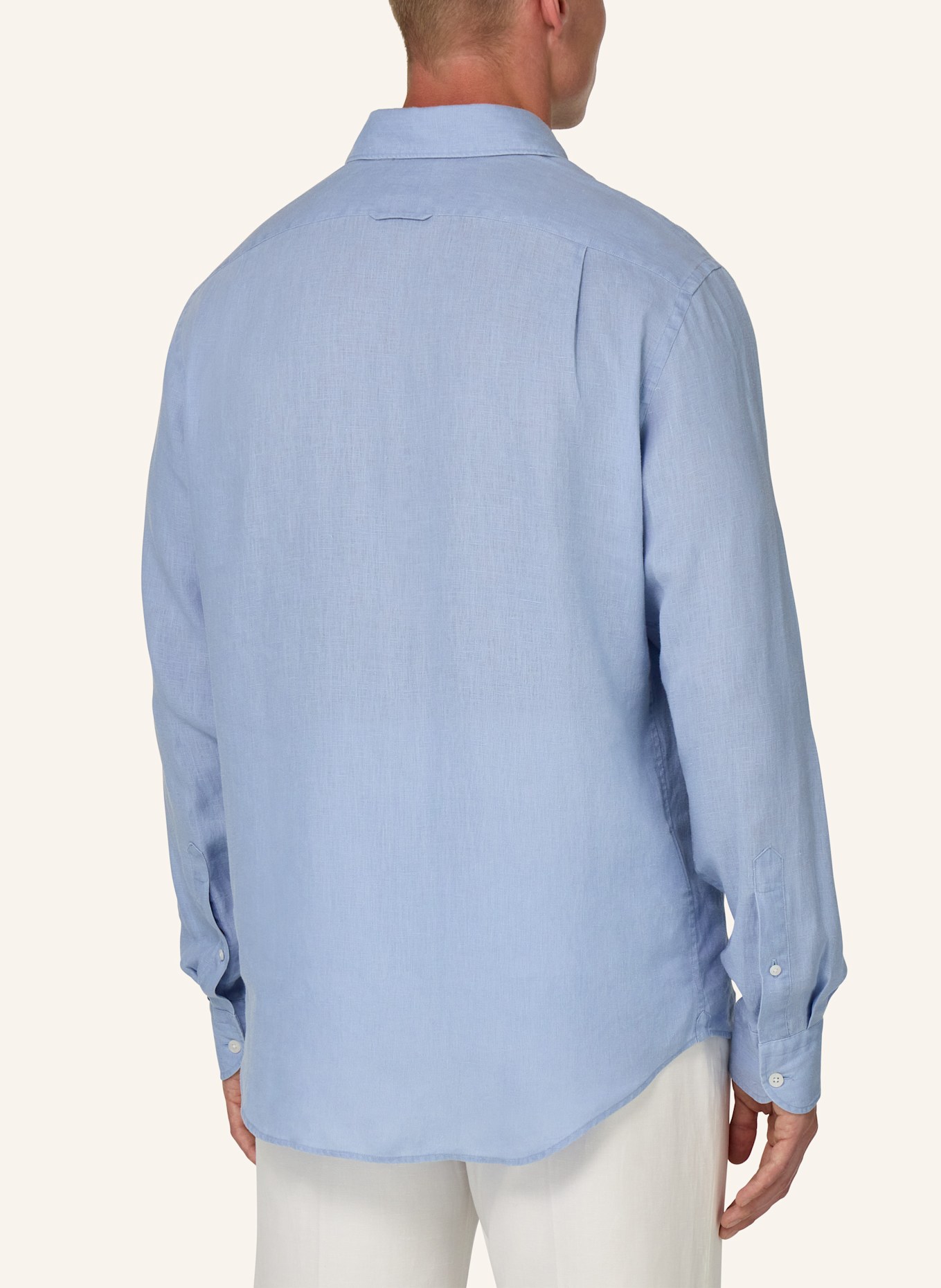 BOGGI MILANO Leinenhemd Regular Fit: HELLBLAU