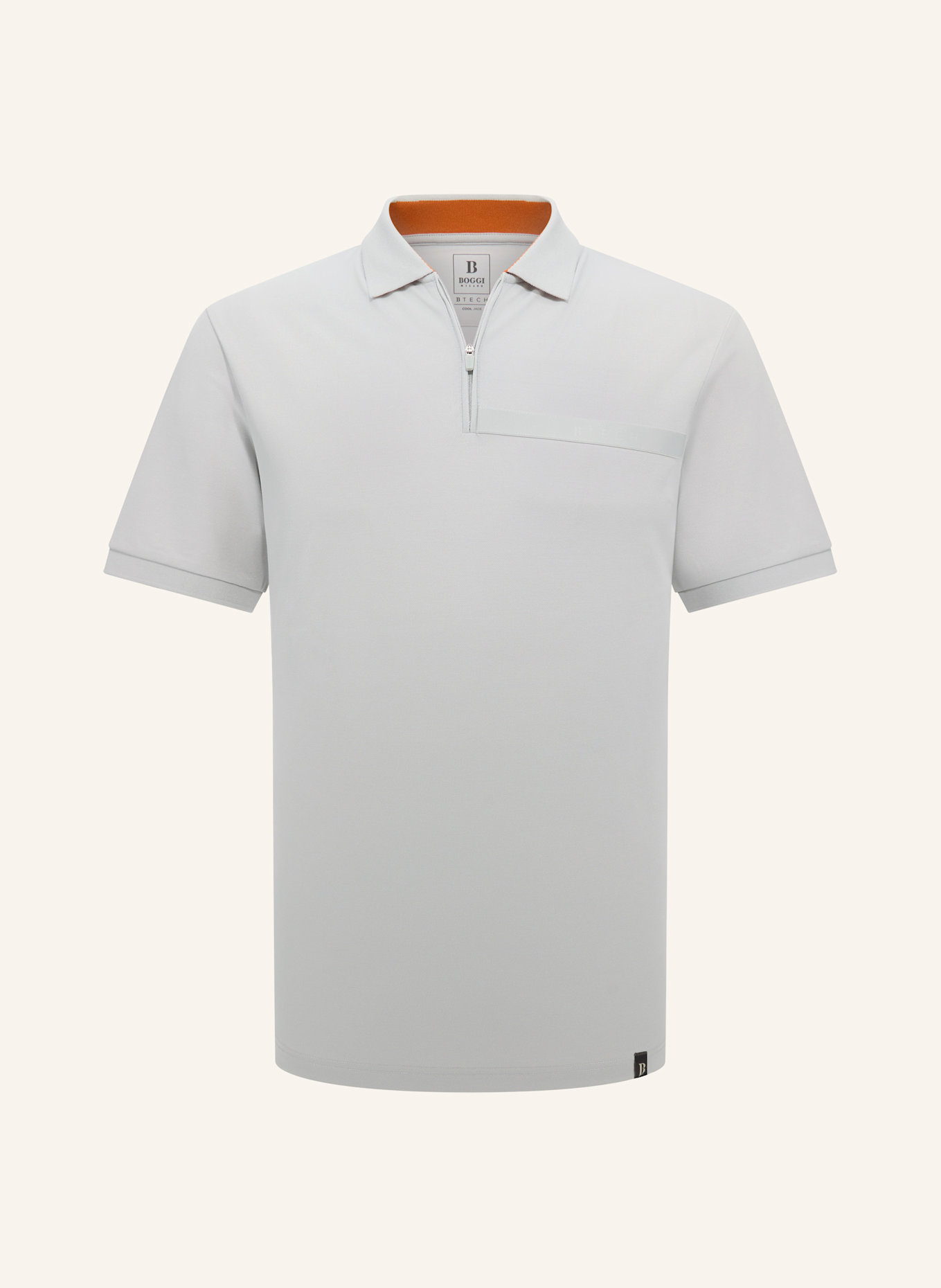 BOGGI MILANO Piqué Polo Shirt: WHITE