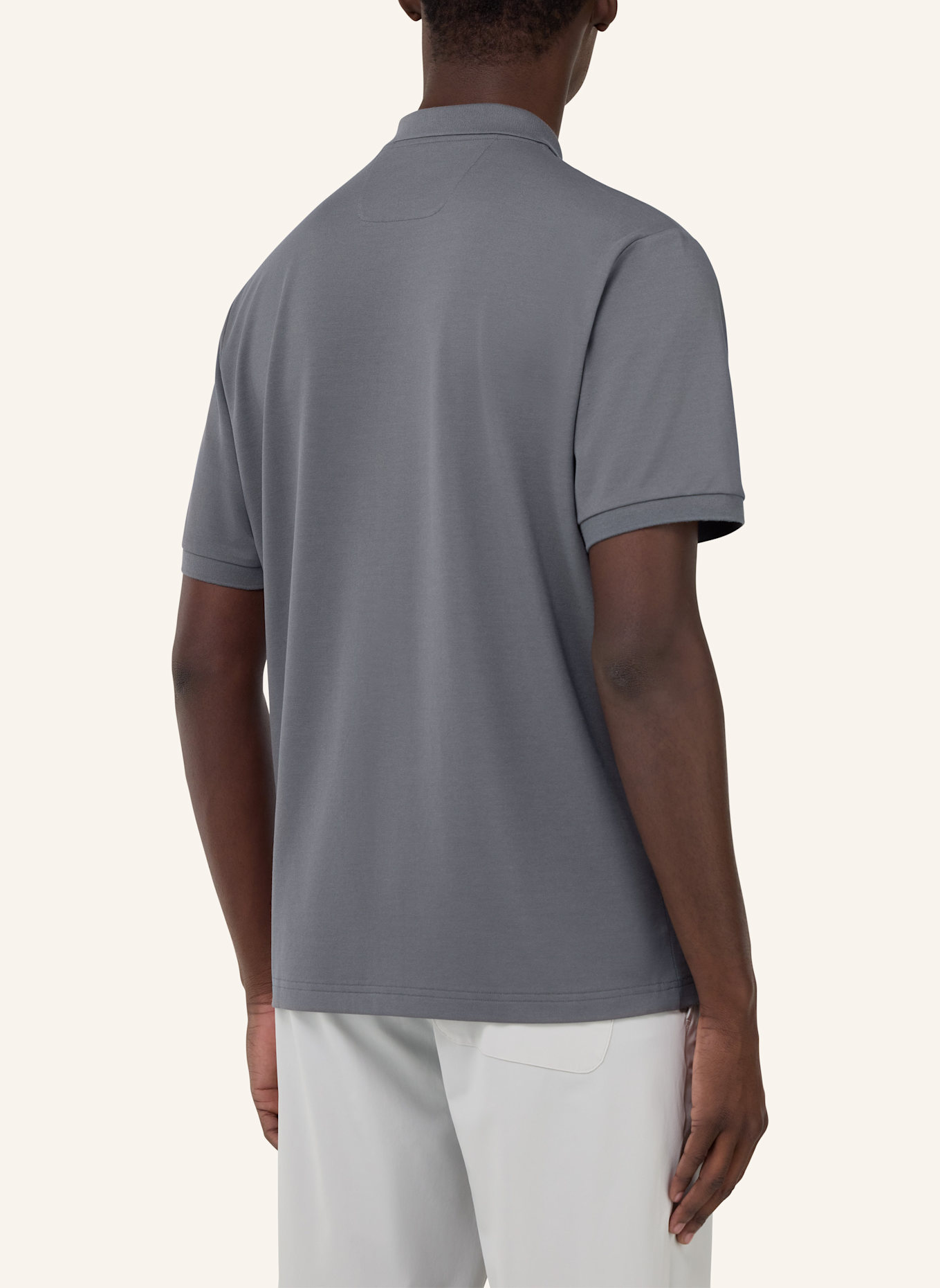 BOGGI MILANO Piqué Polo Shirt: GRAY