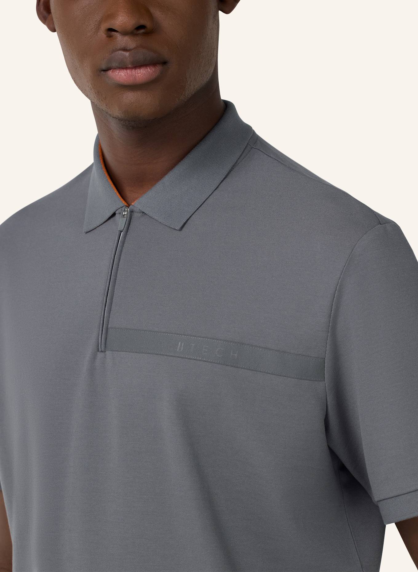 BOGGI MILANO Piqué Polo Shirt: GRAY