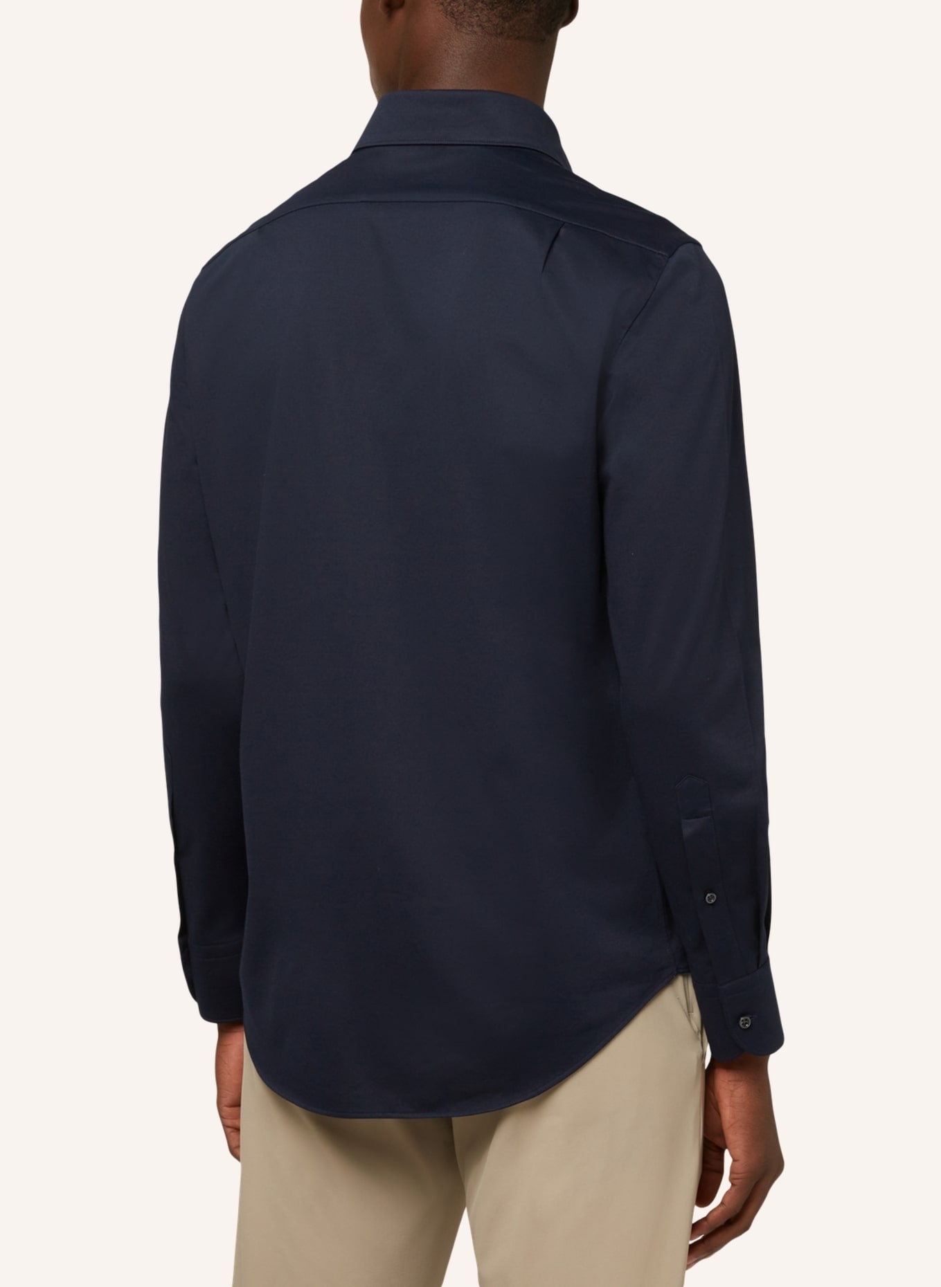 BOGGI MILANO Jerseyhemd Regular Fit: DUNKELBLAU