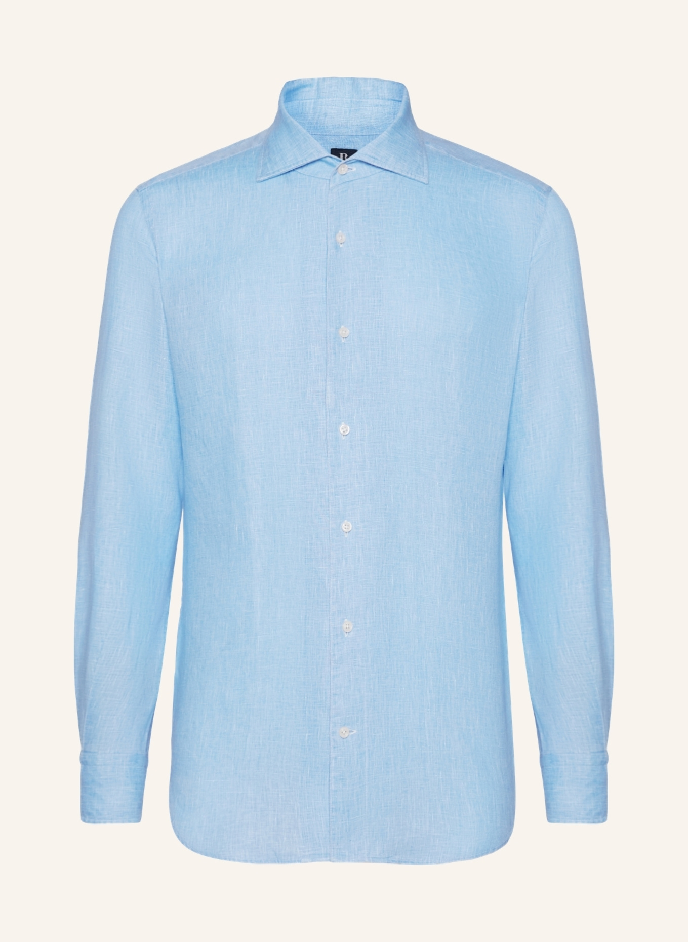 BOGGI MILANO Leinenhemd Regular Fit: HELLBLAU