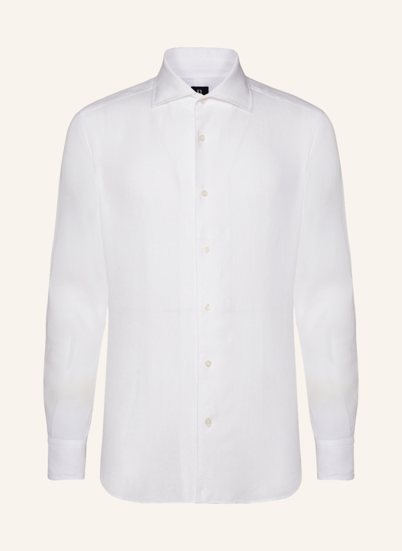 BOGGI MILANO Leinenhemd Regular Fit: WEISS