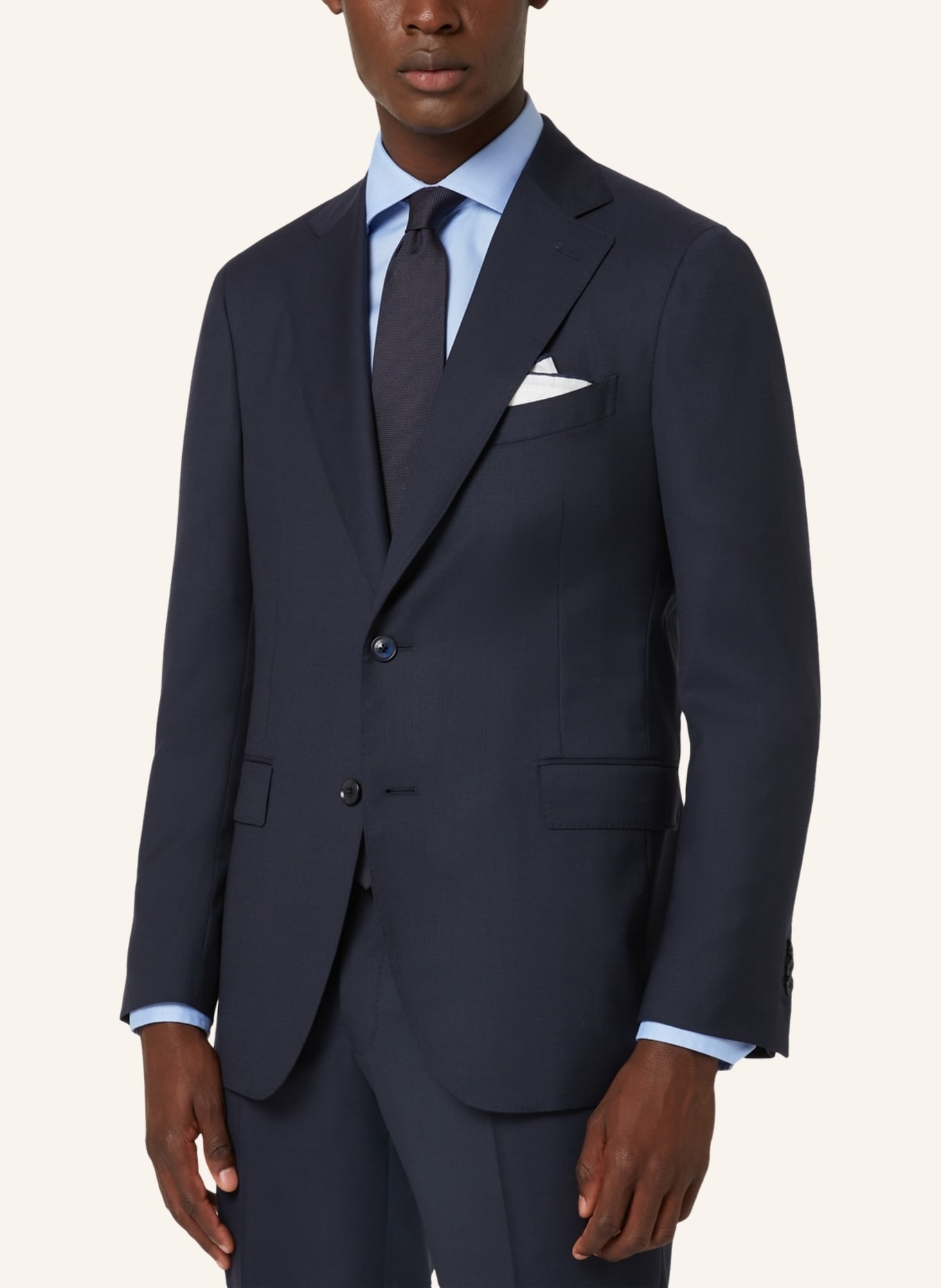 BOGGI MILANO Jacket in Woven Bird’s Eye Wool Fabric: DUNKELBLAU