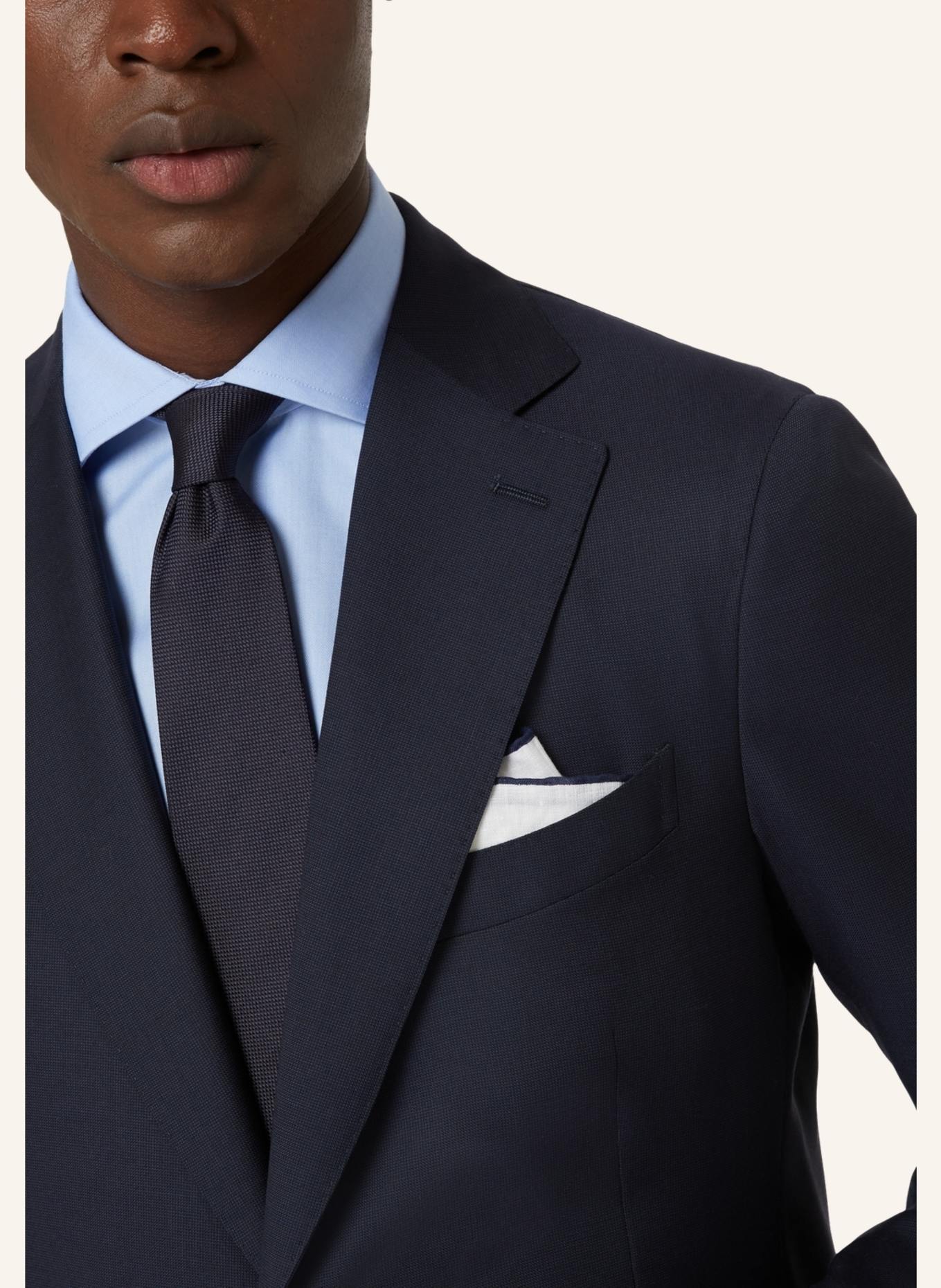 BOGGI MILANO Jacket in Woven Bird’s Eye Wool Fabric: DUNKELBLAU