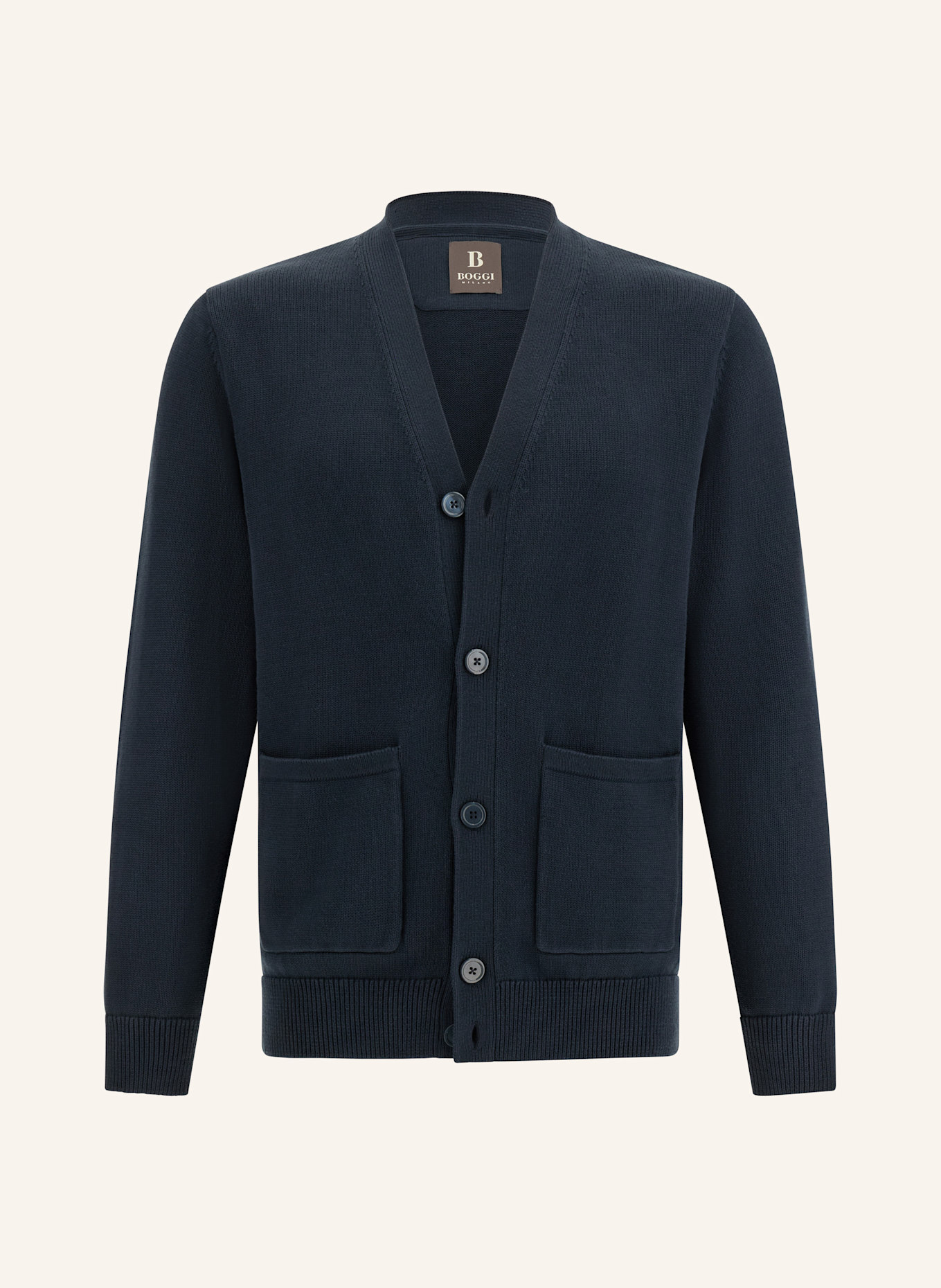 BOGGI MILANO Strickjacke: BLAU