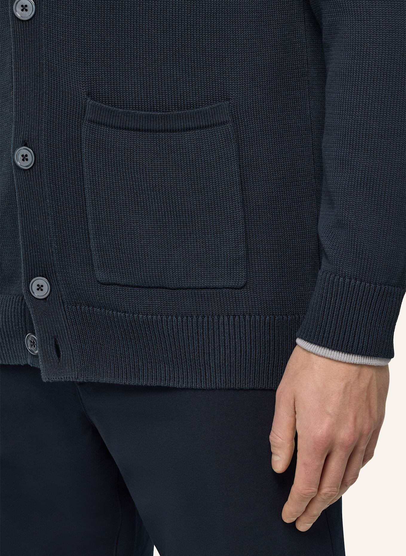 BOGGI MILANO Strickjacke: BLAU