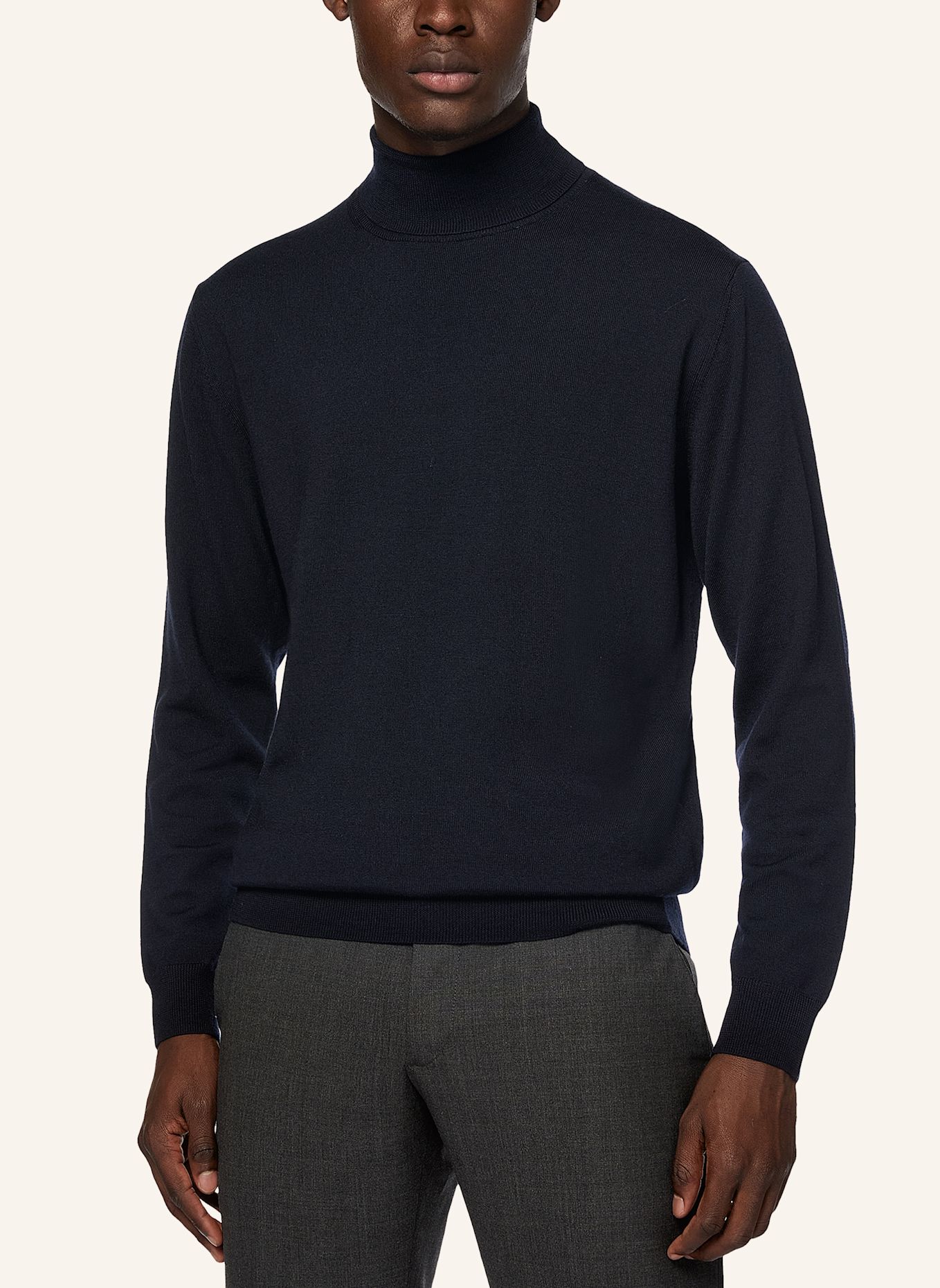 BOGGI MILANO Rollkragenpullover: BLAU