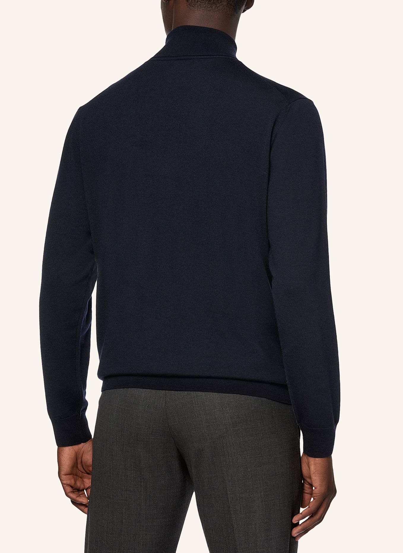 BOGGI MILANO Rollkragenpullover: BLAU