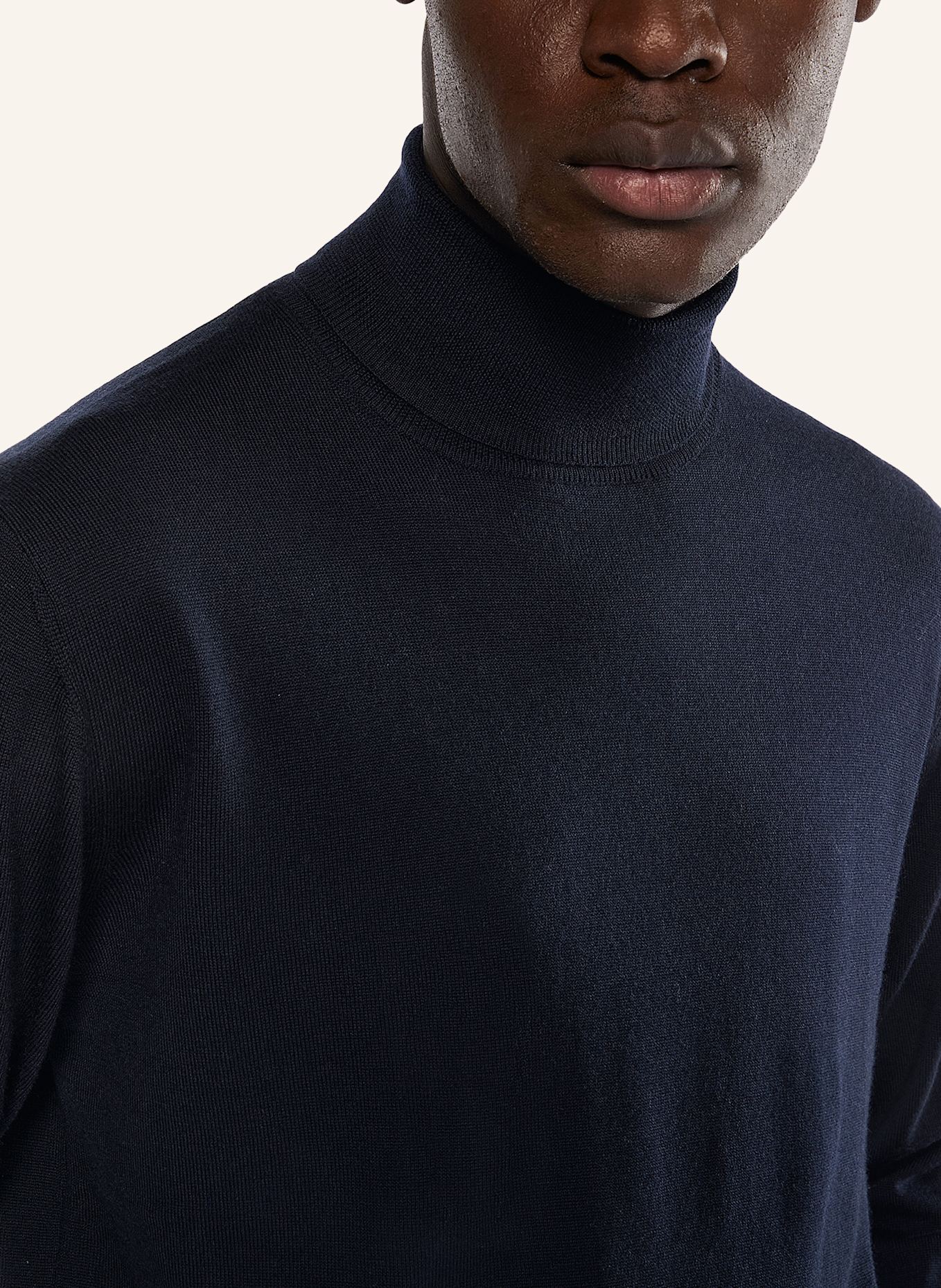 BOGGI MILANO Rollkragenpullover: BLAU