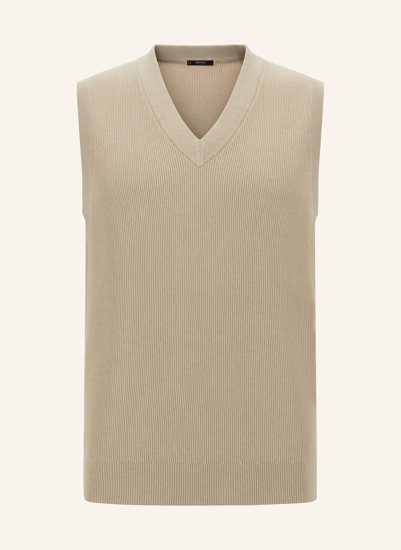BOGGI MILANO sleeveless sweater: BROWN