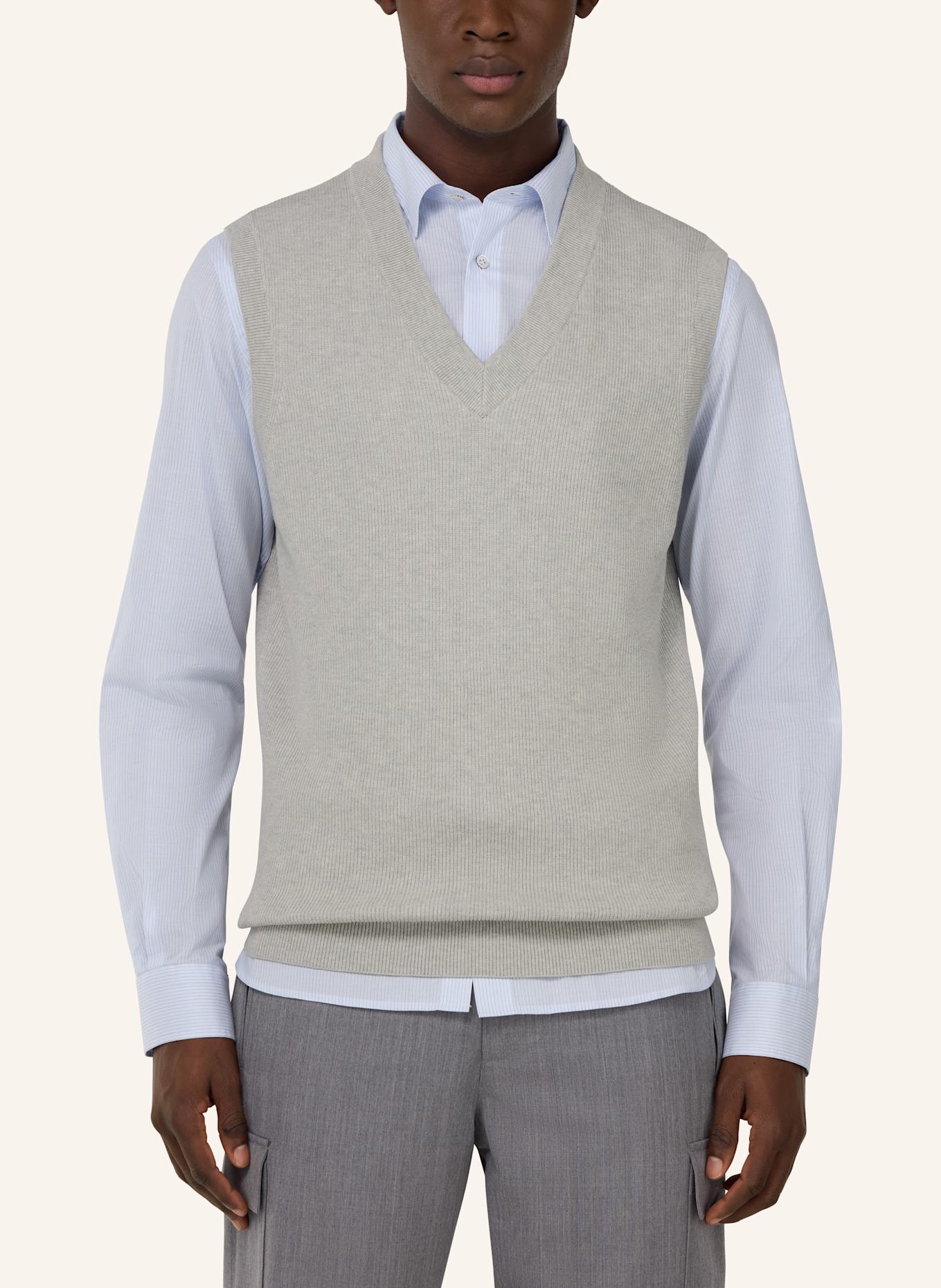 BOGGI MILANO sleeveless sweater: GRAY
