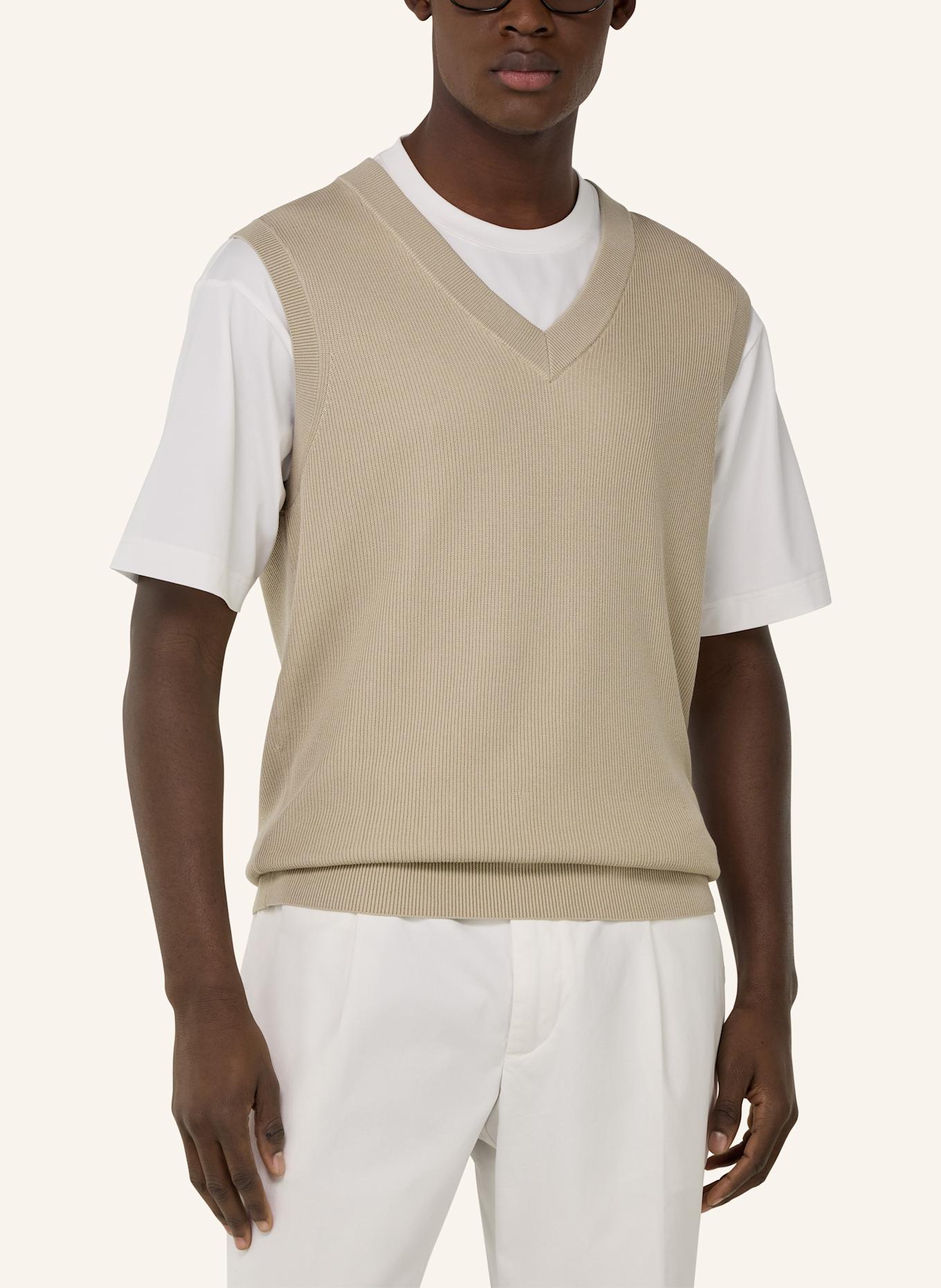 BOGGI MILANO sleeveless sweater: BROWN