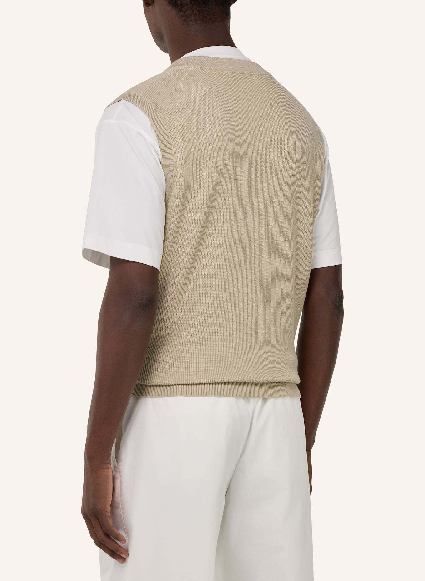 BOGGI MILANO sleeveless sweater: BROWN