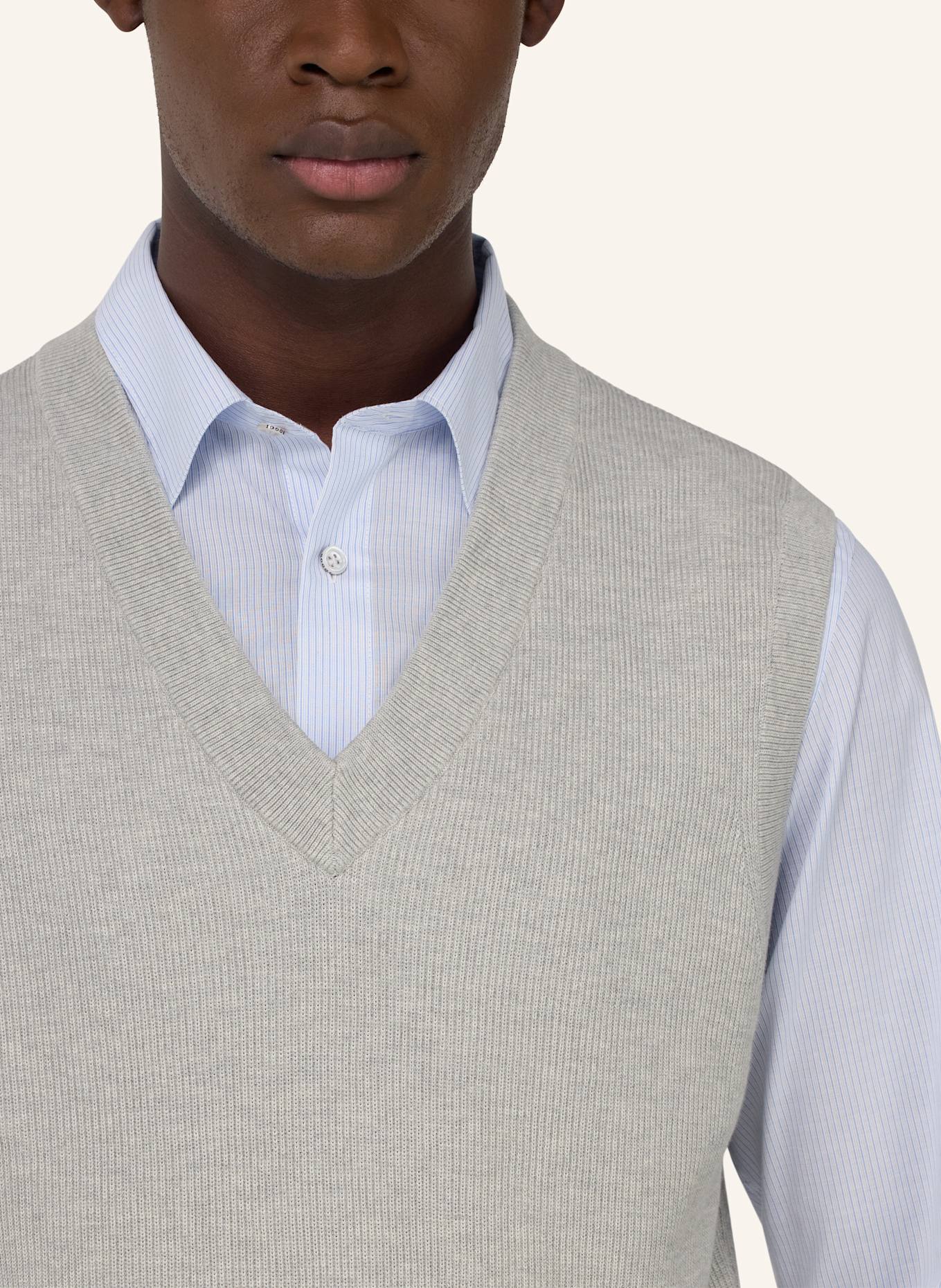 BOGGI MILANO sleeveless sweater: GRAY