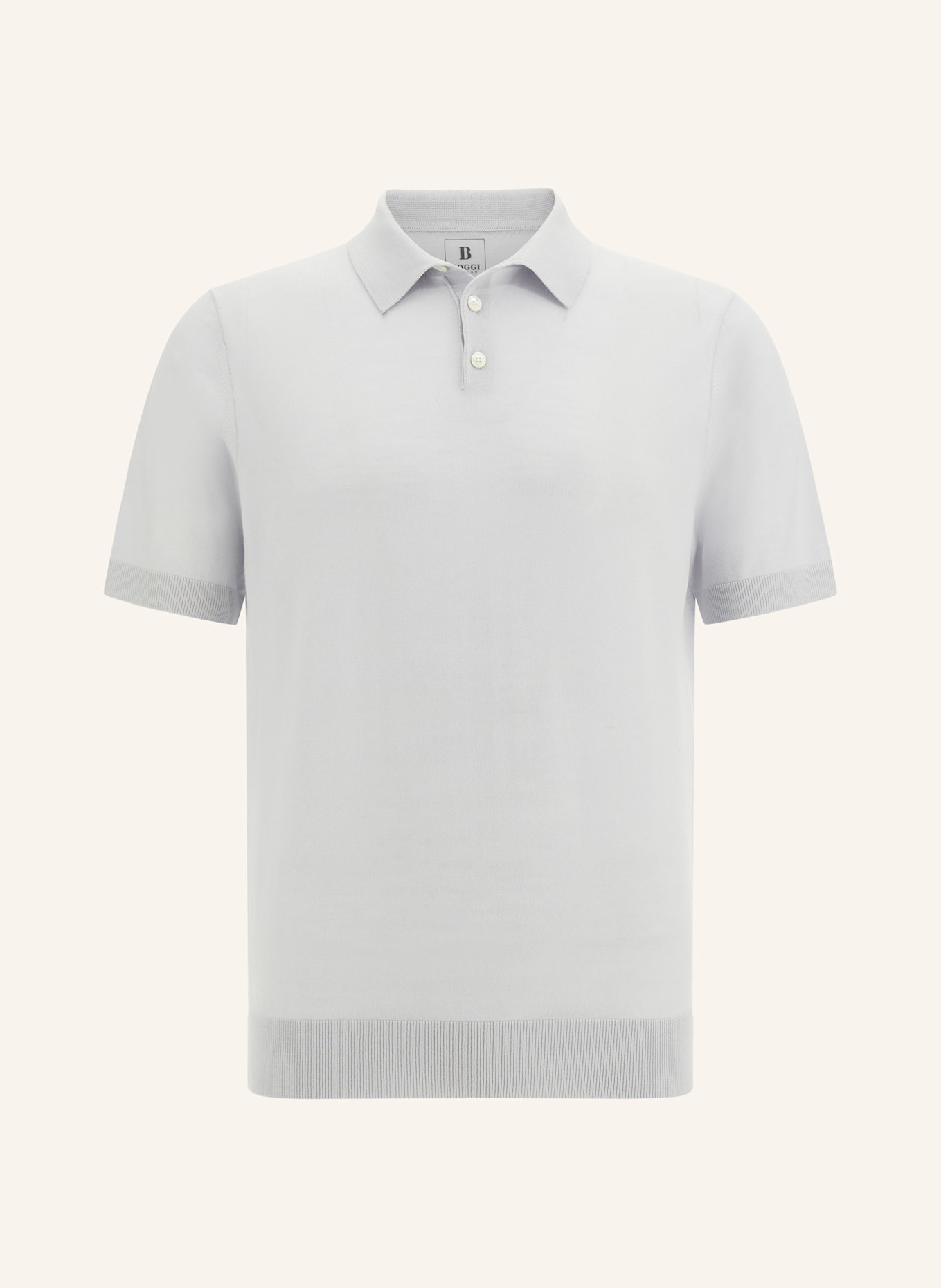 BOGGI MILANO Strick-Poloshirt: GRAU