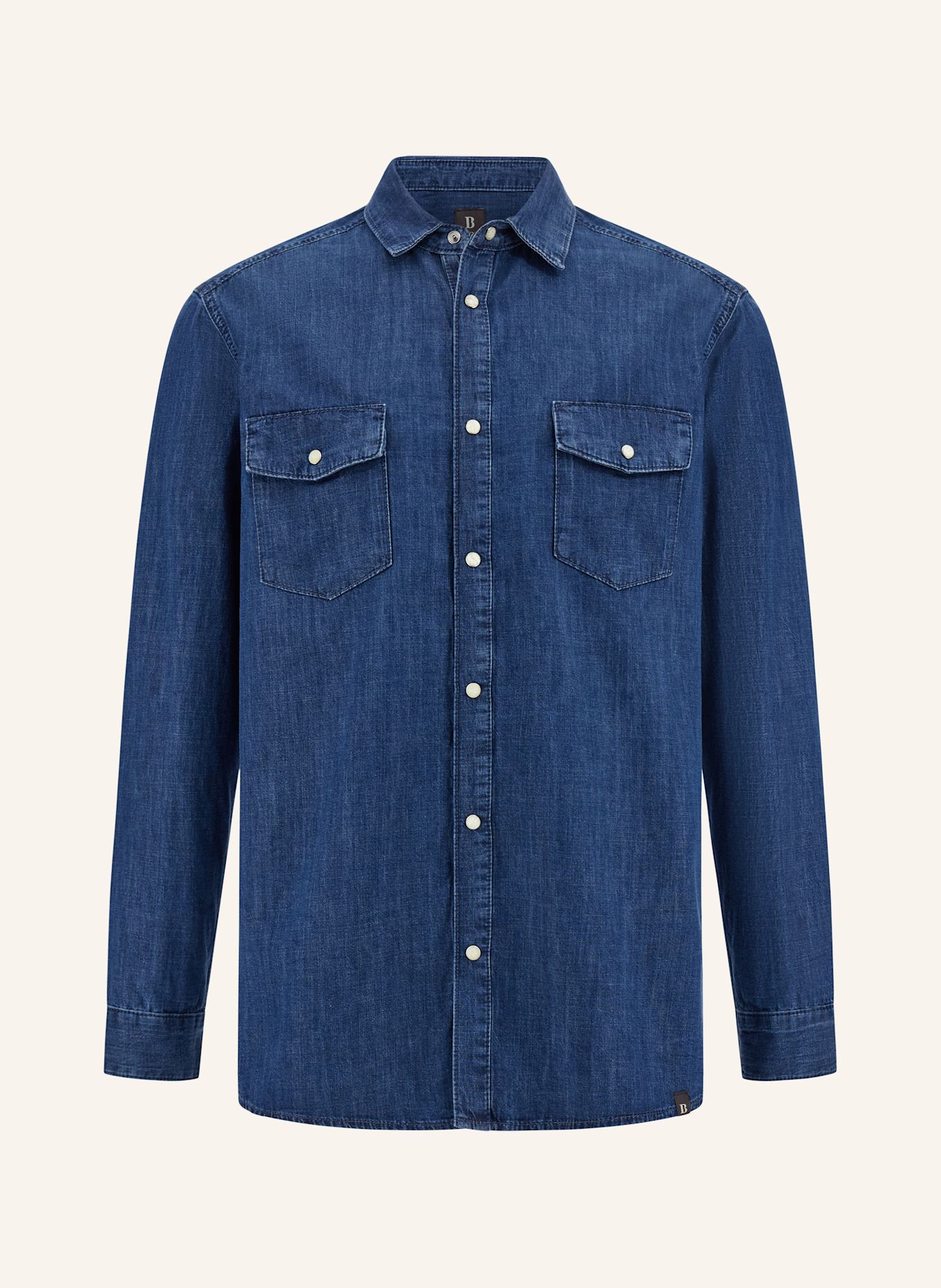 BOGGI MILANO Jeanshemd Regular Fit: BLAU