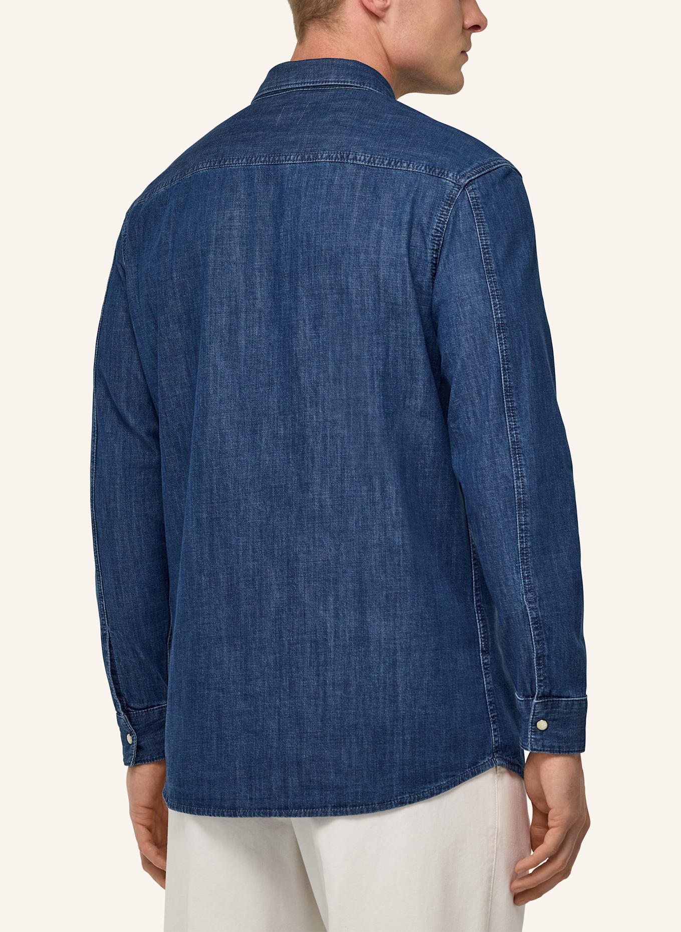 BOGGI MILANO Jeanshemd Regular Fit: BLAU