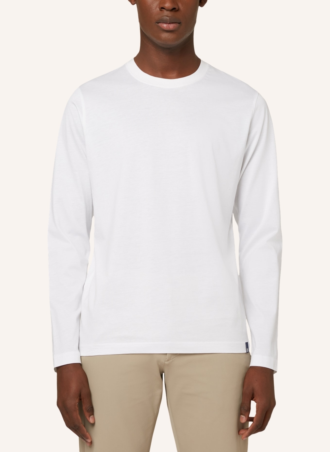 BOGGI MILANO Longsleeve: WEISS