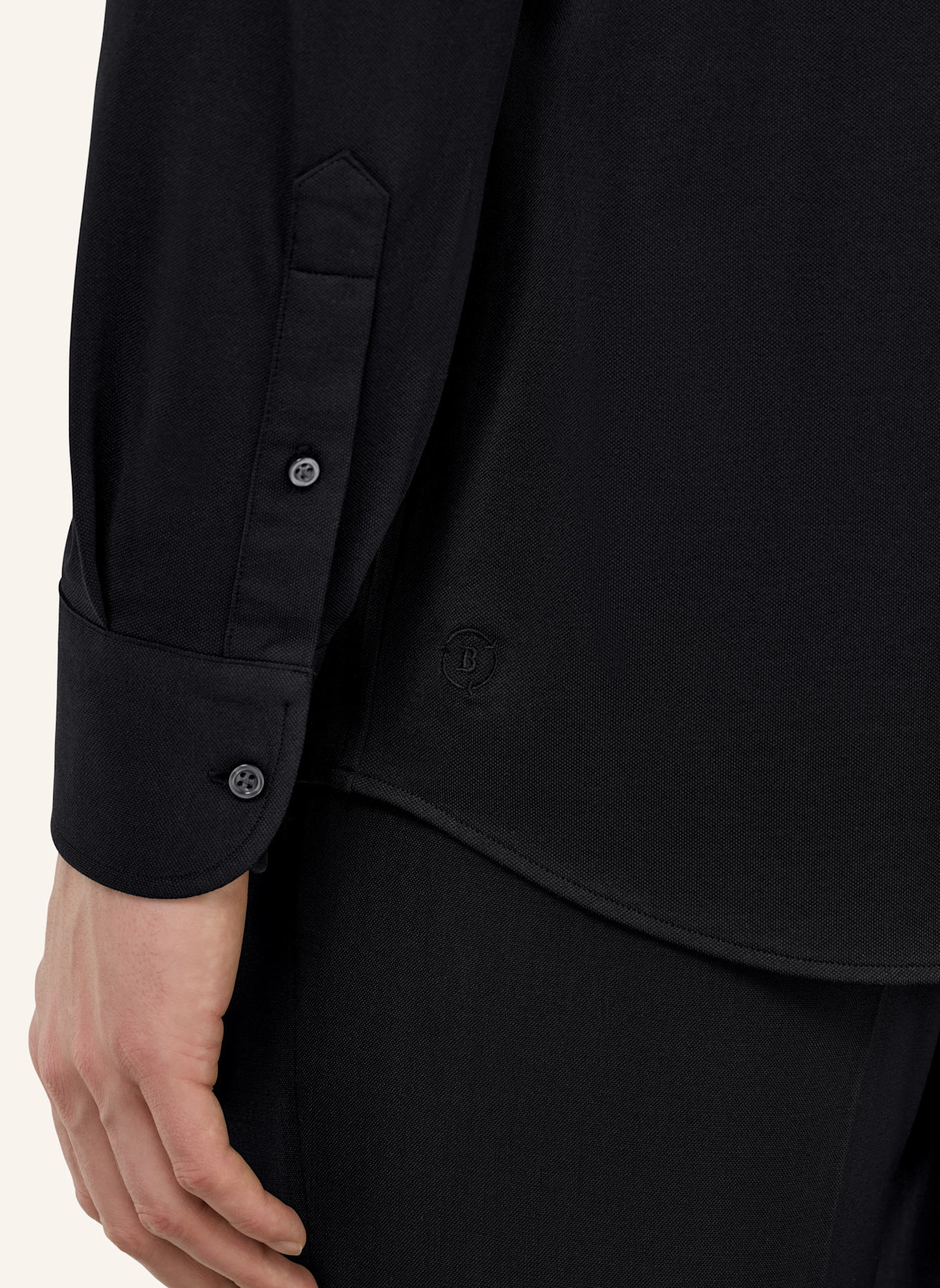 BOGGI MILANO Hemd Regular Fit: SCHWARZ