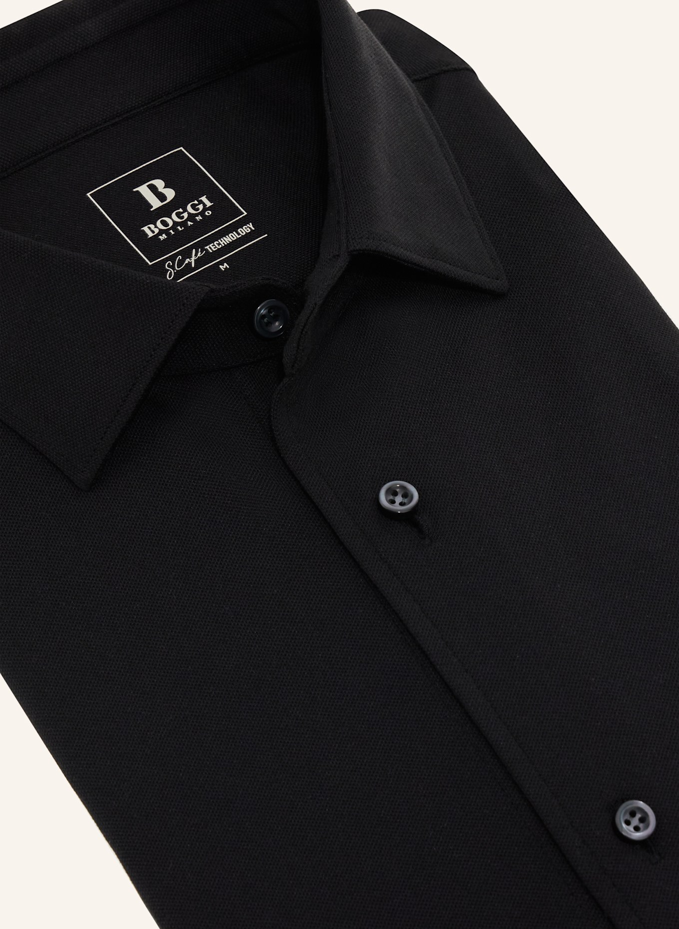 BOGGI MILANO Hemd Regular Fit: SCHWARZ