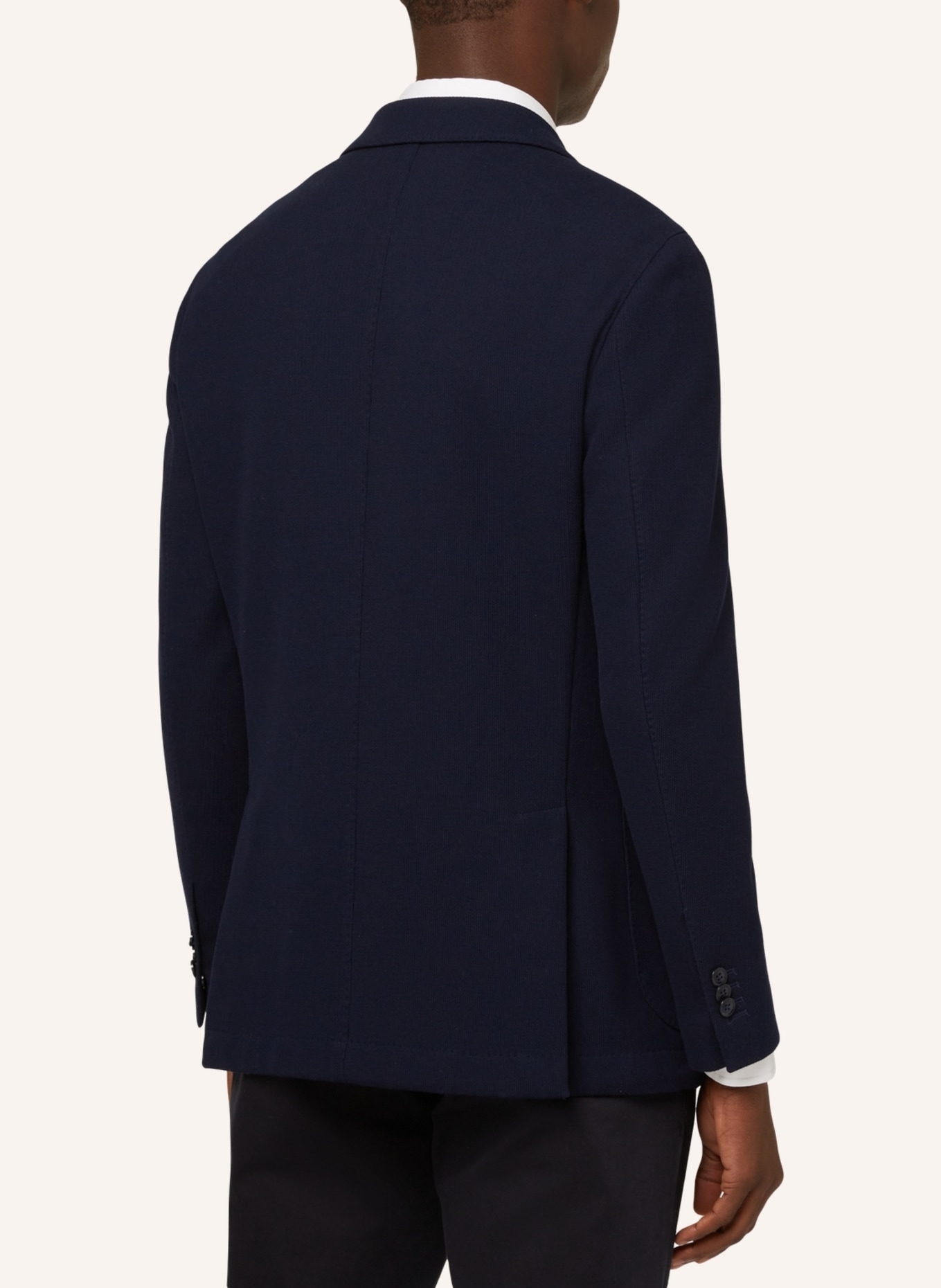 BOGGI MILANO Jerseysakko Regular Fit: DUNKELBLAU