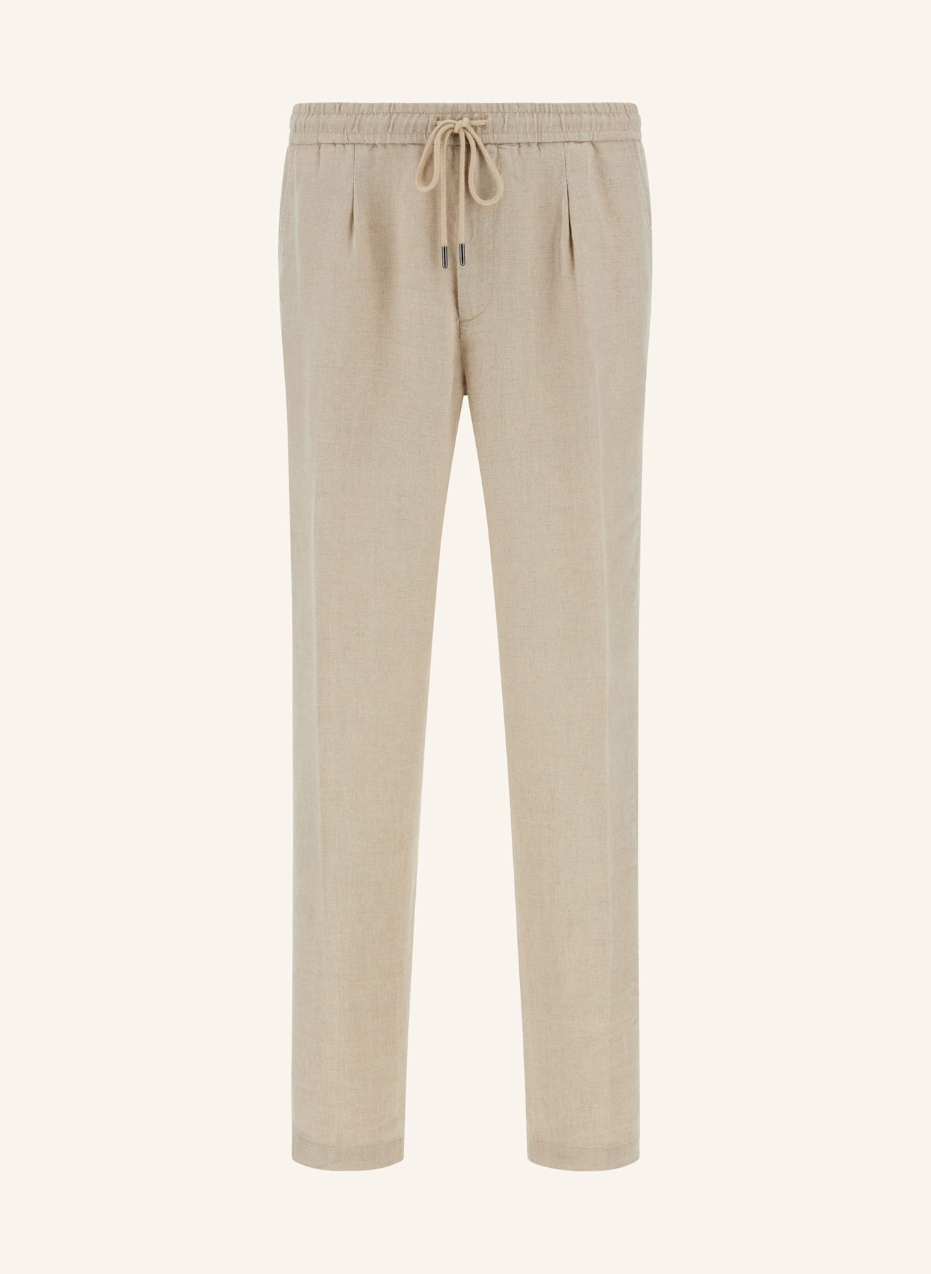BOGGI MILANO Leinenhose im Jogging-Stil: BRAUN