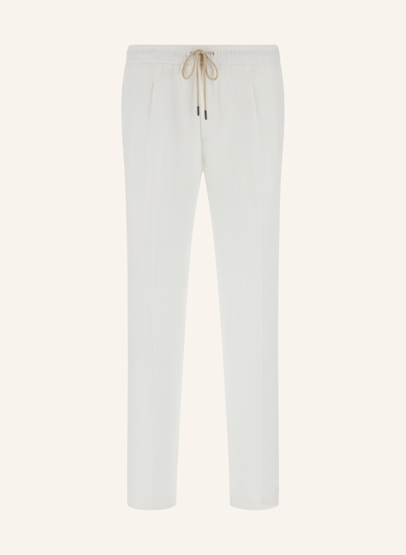 BOGGI MILANO Leinenhose im Jogging-Stil: WEISS