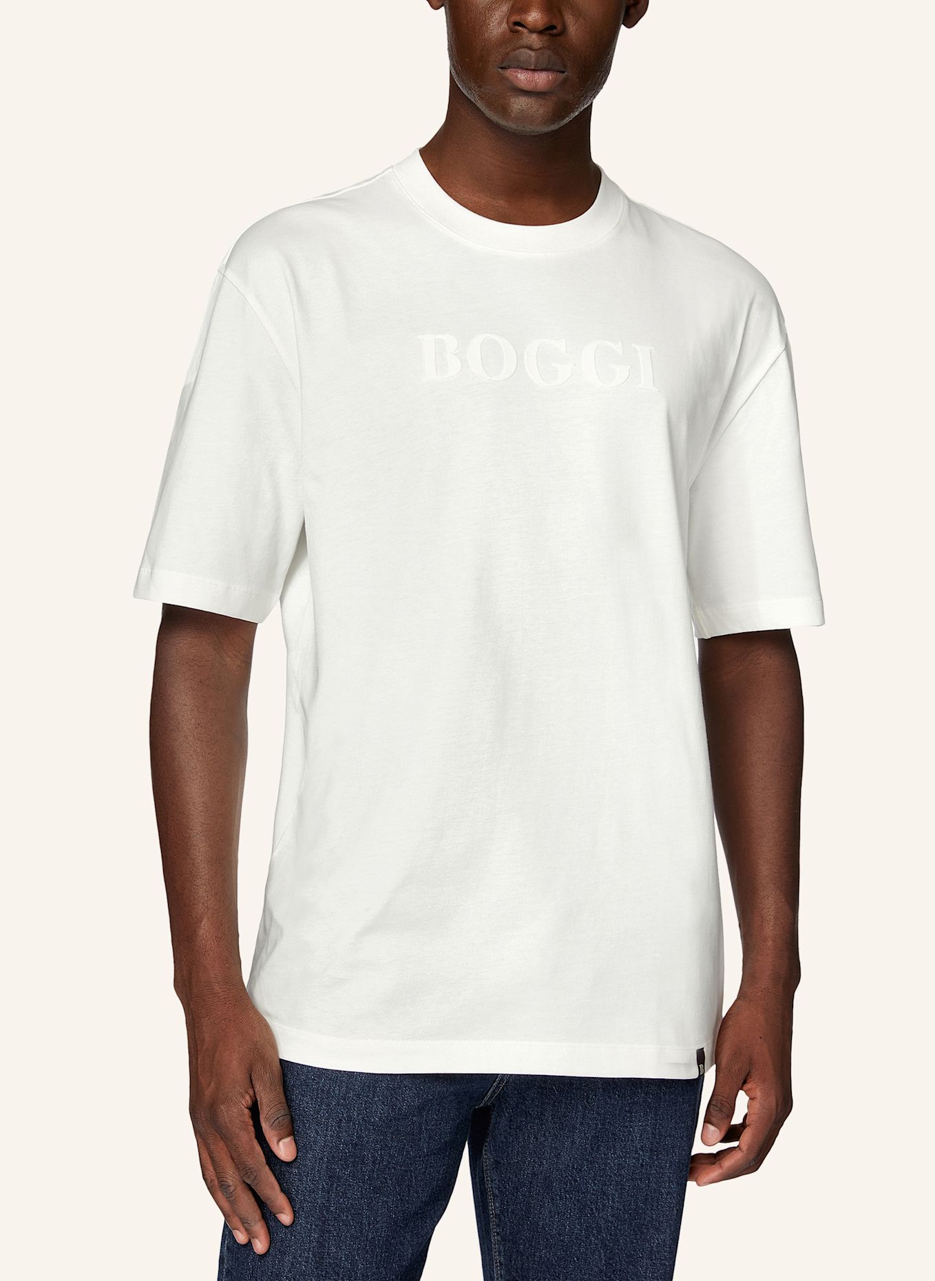 BOGGI MILANO T-Shirt: WEISS