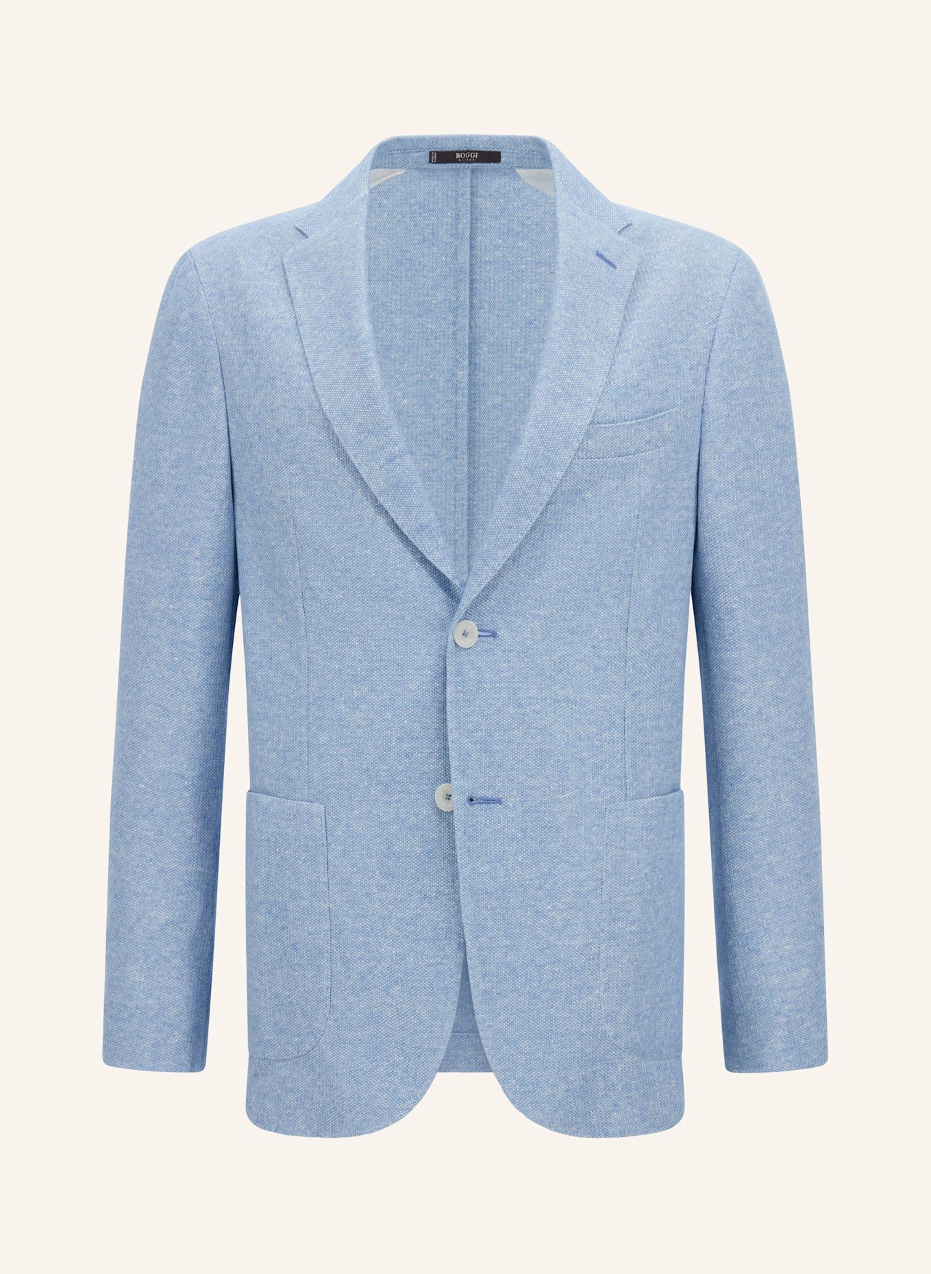 BOGGI MILANO Sakko Regular Fit mit Leinen: HELLBLAU