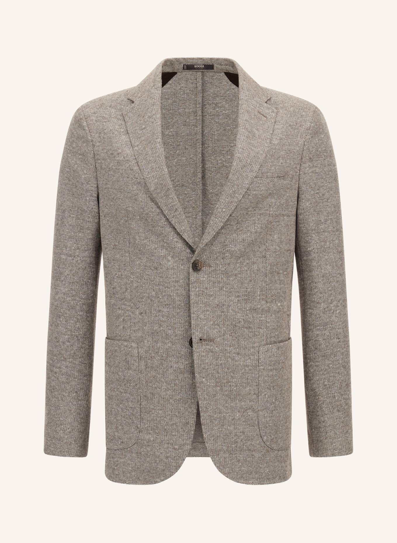 BOGGI MILANO Regular fit colbert van linnen: TAUPE