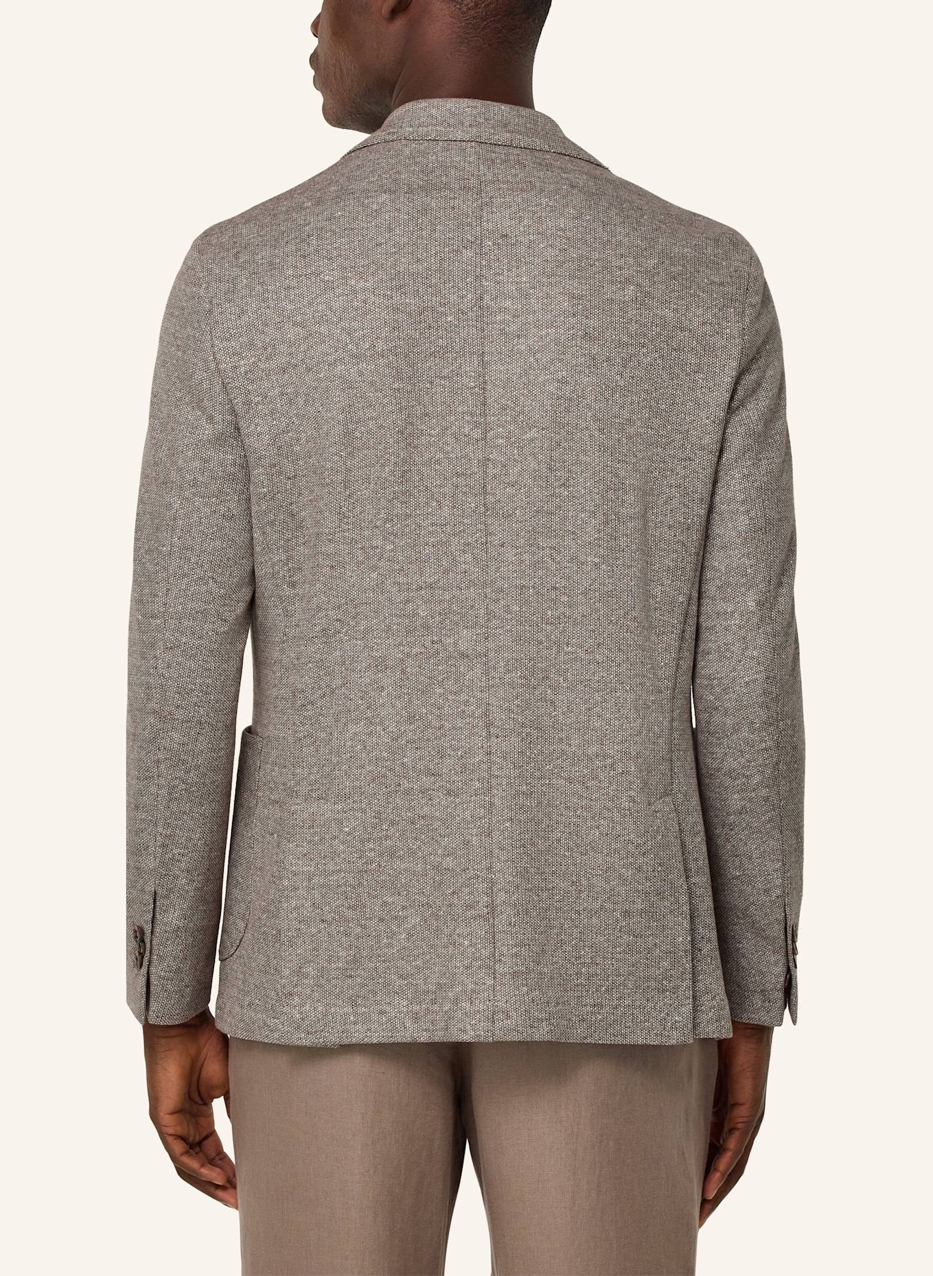 BOGGI MILANO Regular fit colbert van linnen: TAUPE