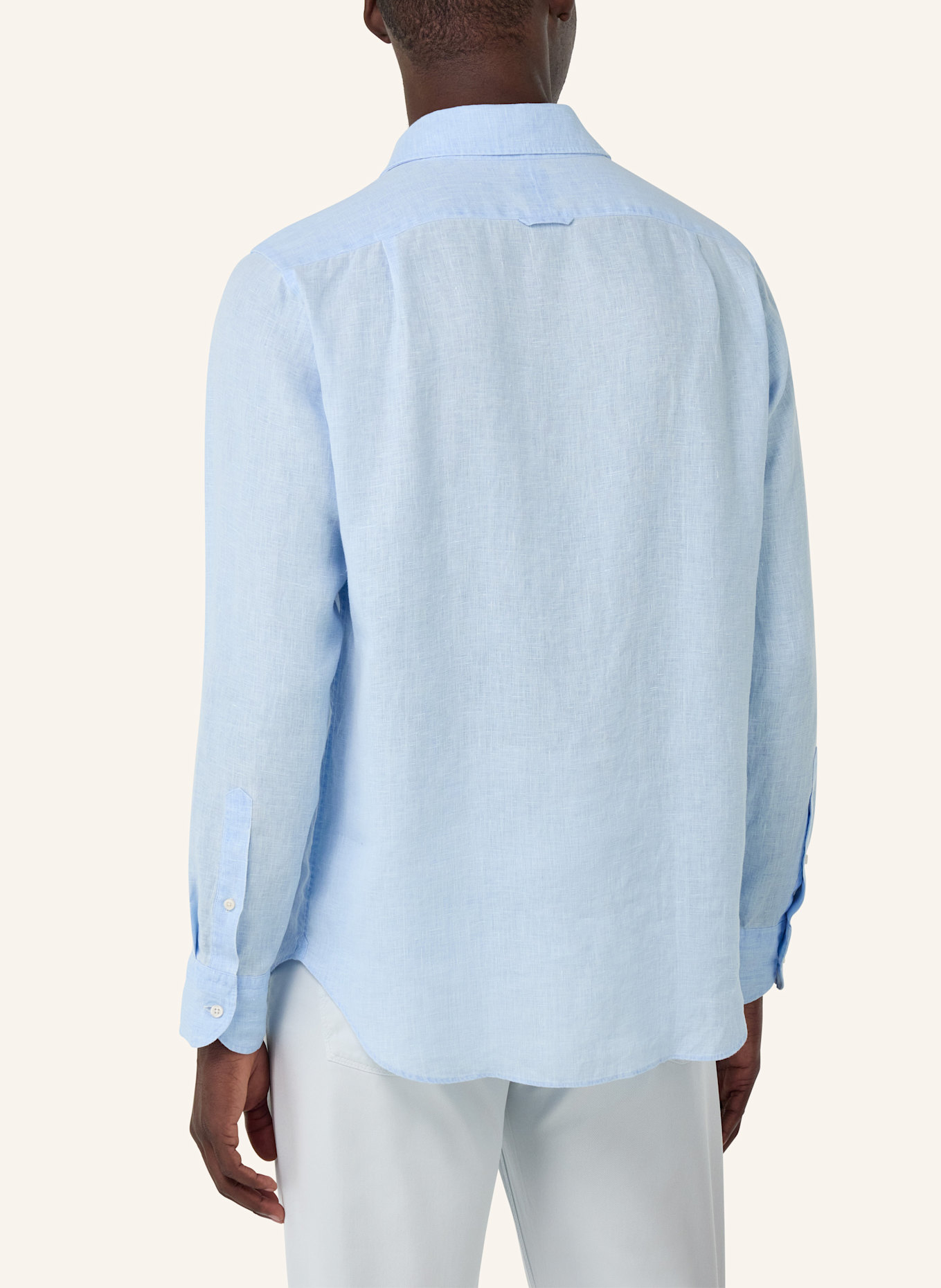 BOGGI MILANO Leinenhemd Regular: HELLBLAU