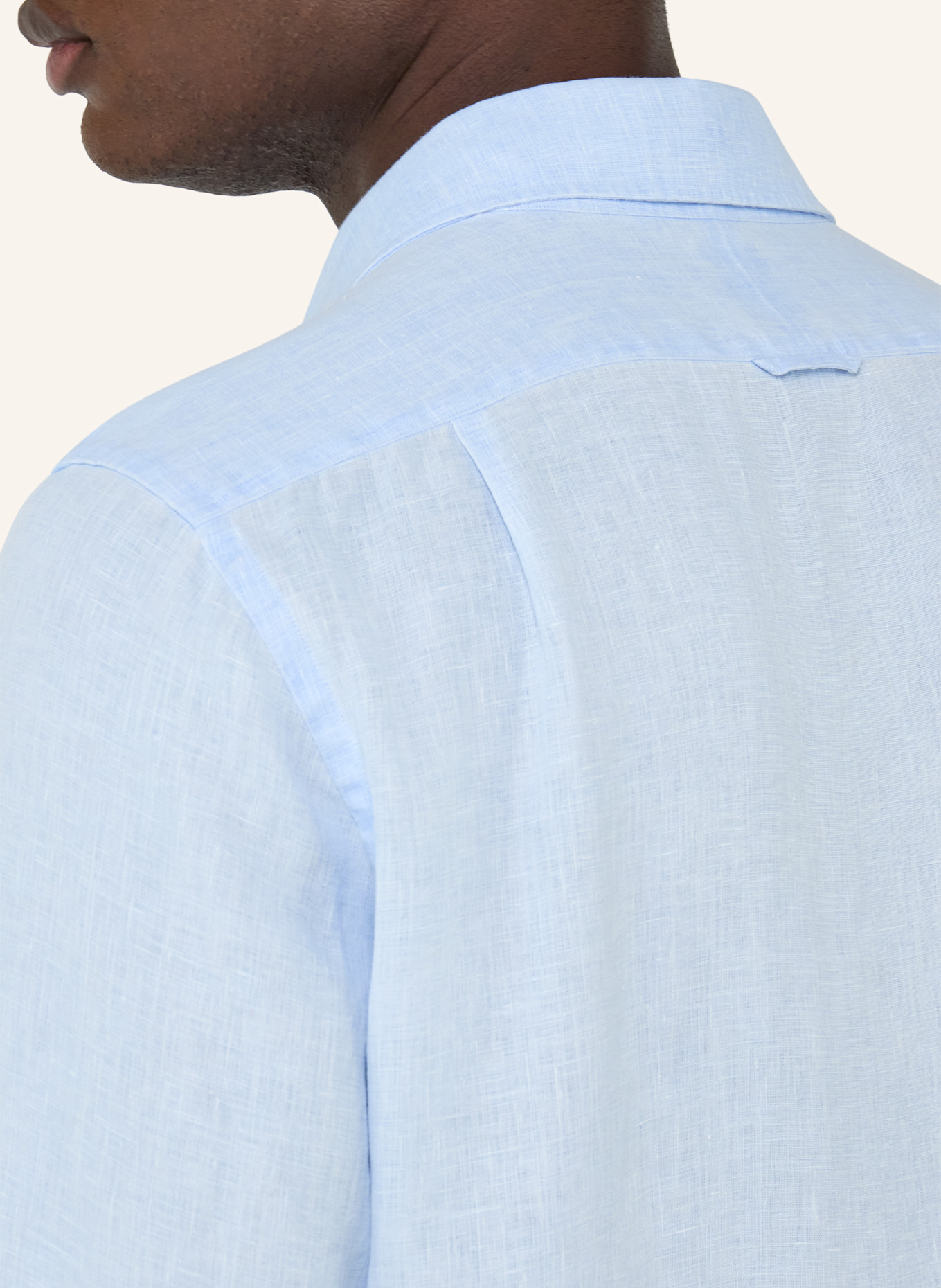 BOGGI MILANO Leinenhemd Regular: HELLBLAU