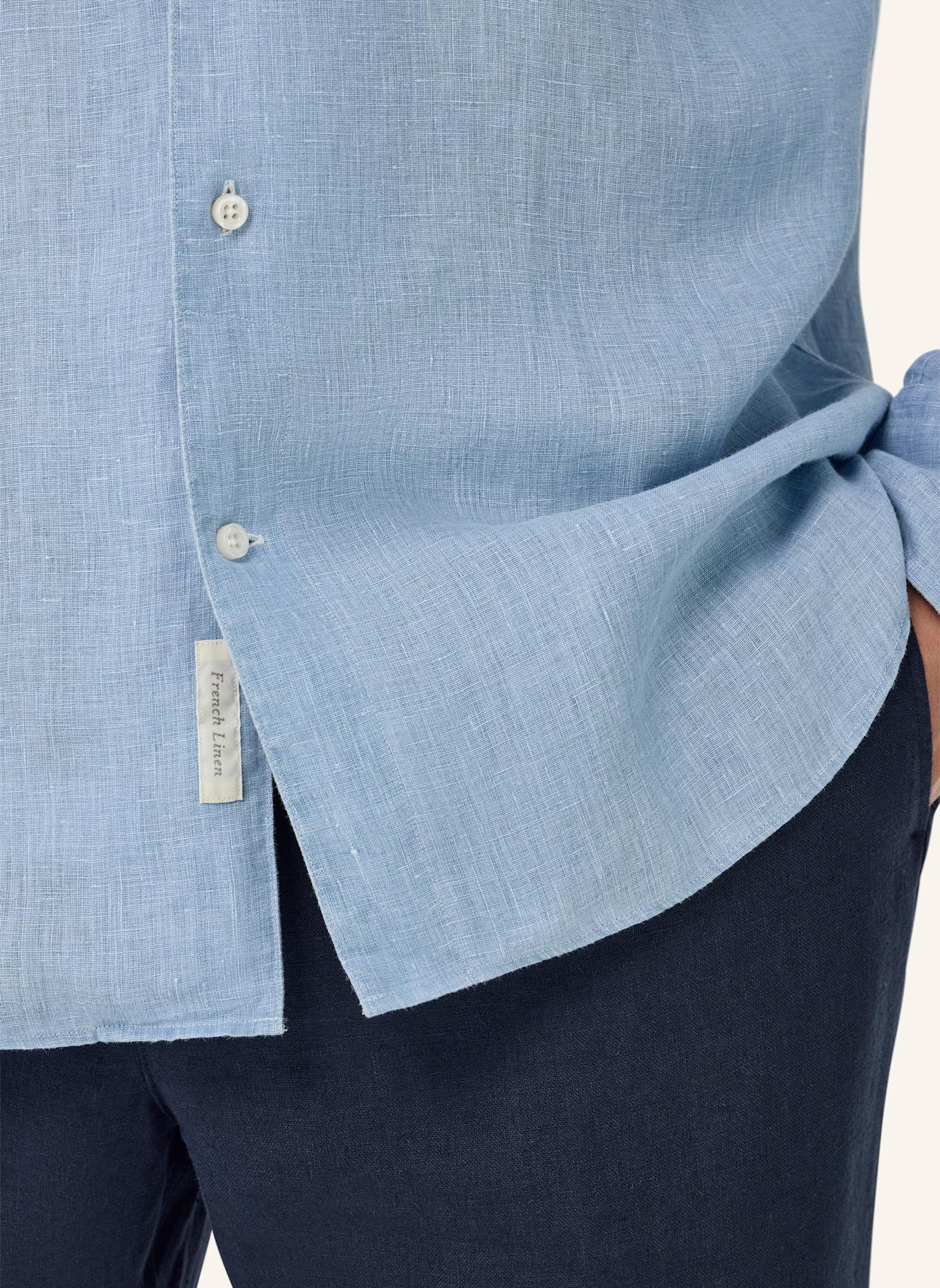 BOGGI MILANO Leinenhemd Regular: HELLBLAU