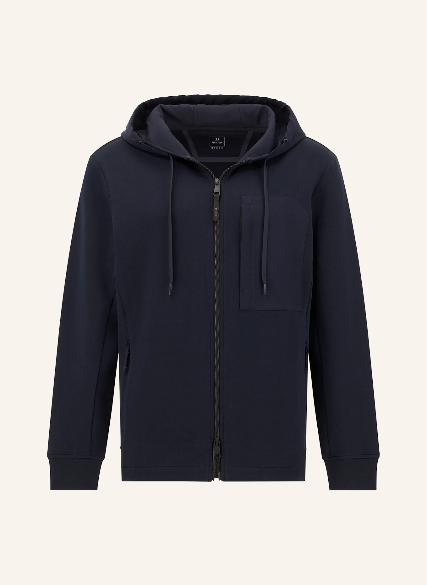 BOGGI MILANO Sweatjacke: BLAU
