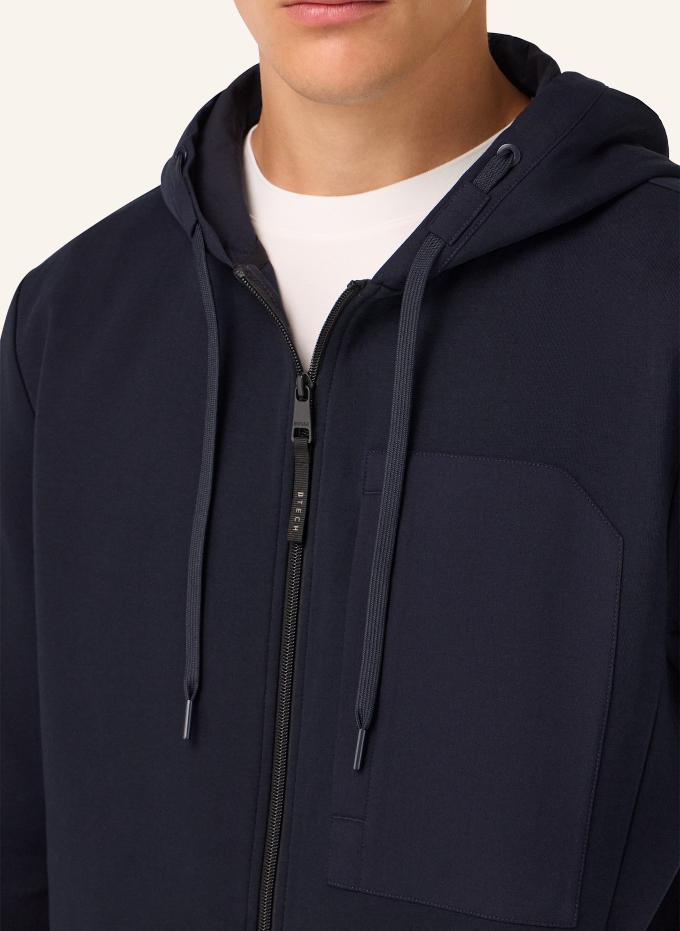 BOGGI MILANO Sweatjacke: BLAU