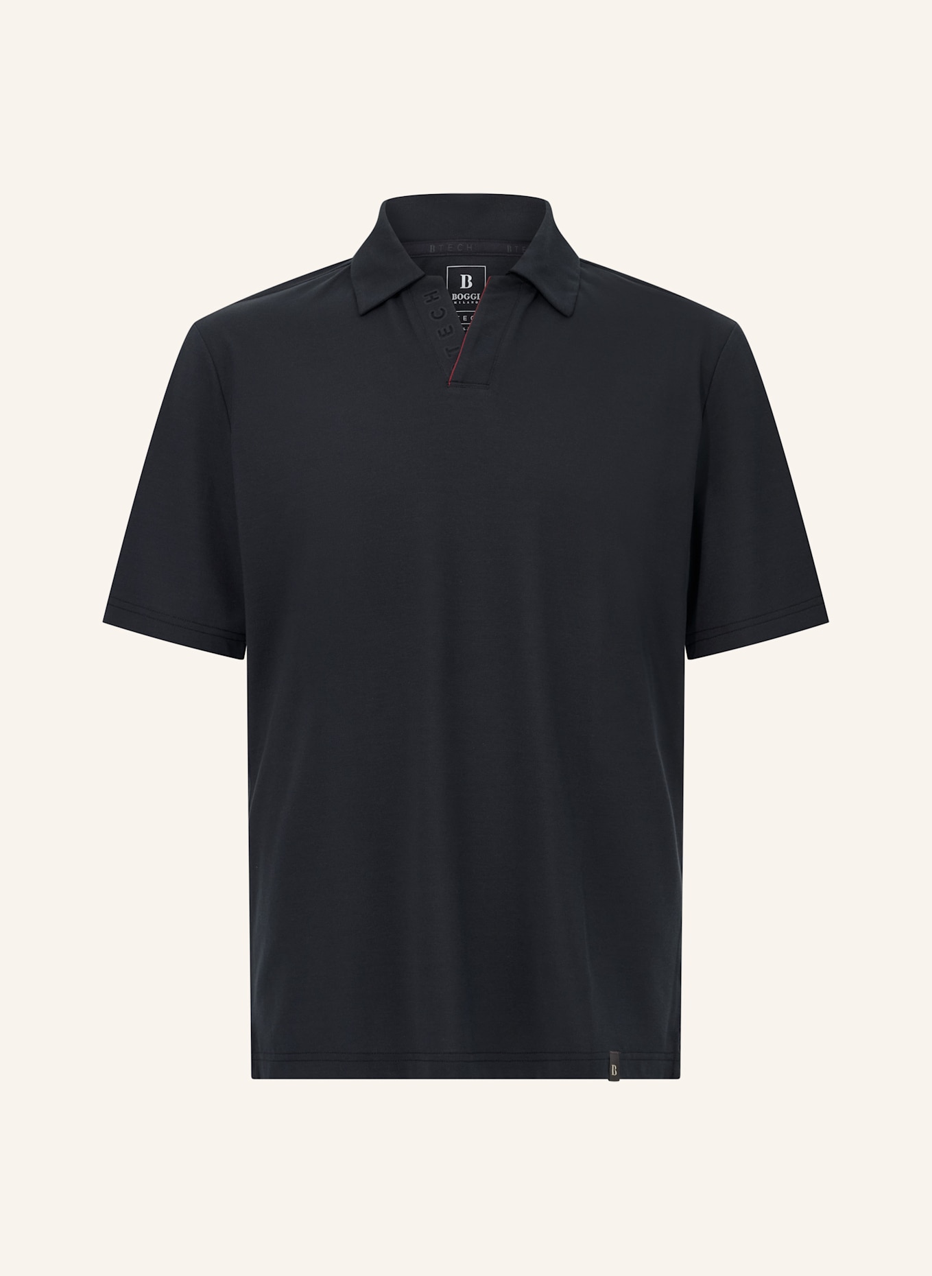 BOGGI MILANO Piqué-Poloshirt: SCHWARZ