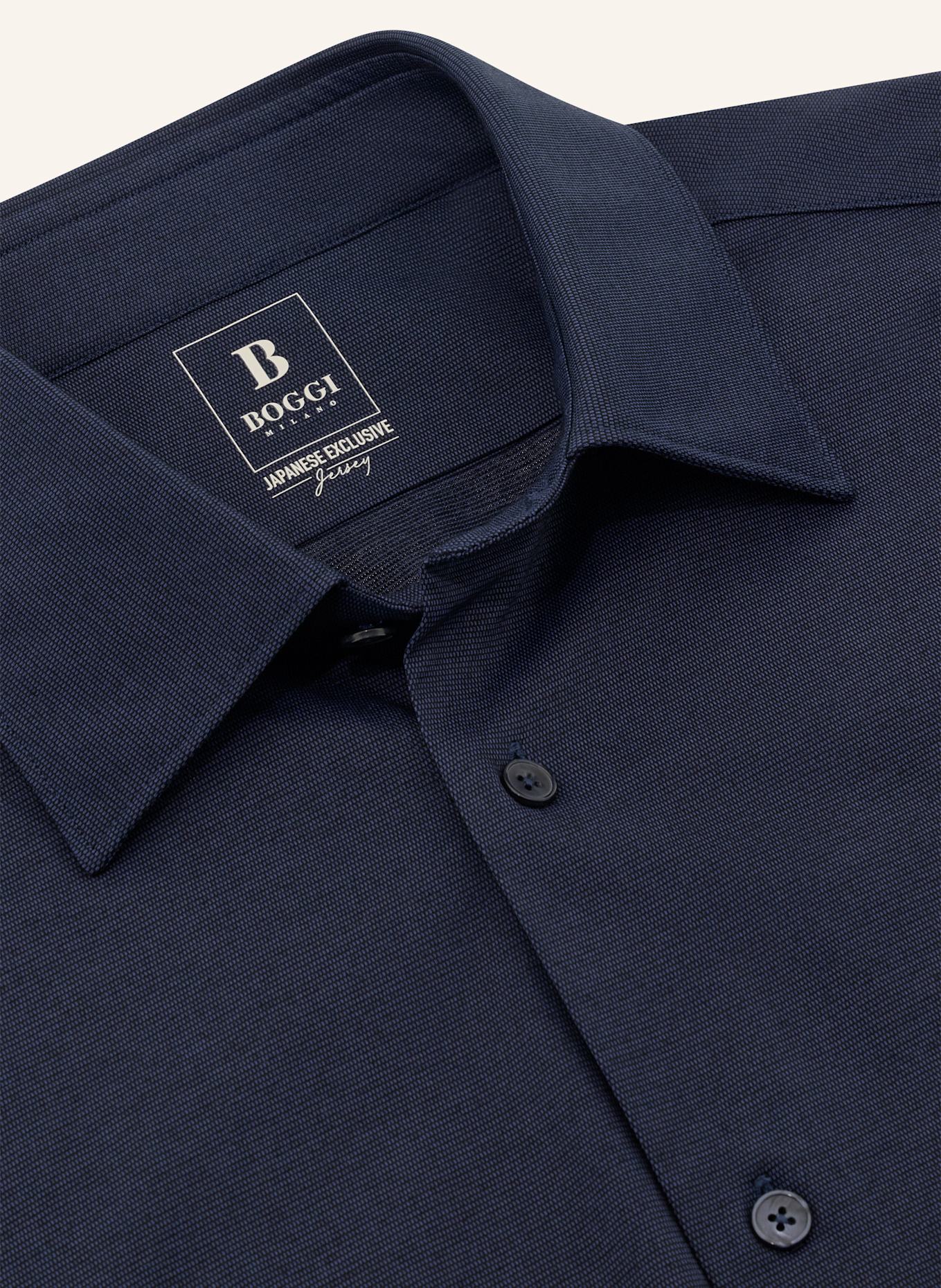 BOGGI MILANO Jerseyhemd Regular Fit: BLAU