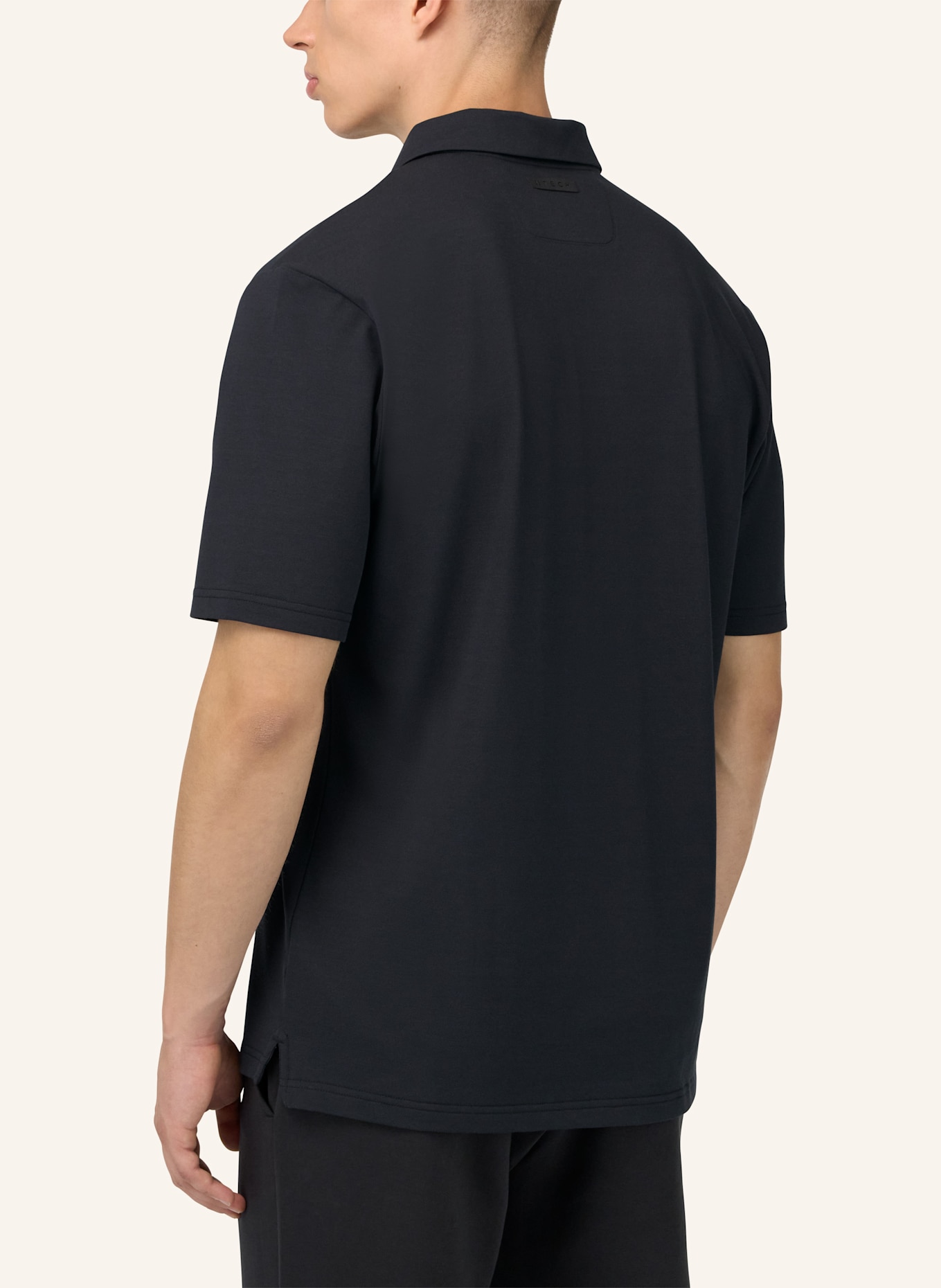BOGGI MILANO Piqué-Poloshirt: SCHWARZ