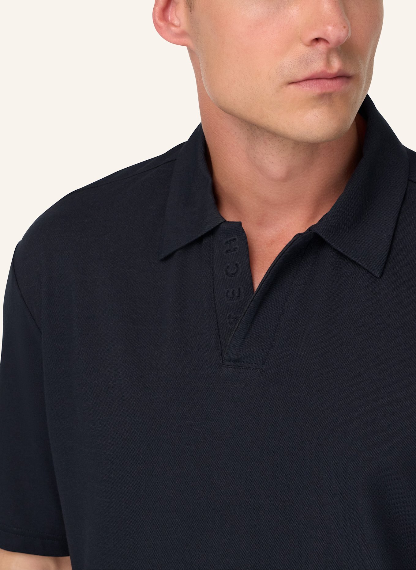 BOGGI MILANO Piqué-Poloshirt: BLAU