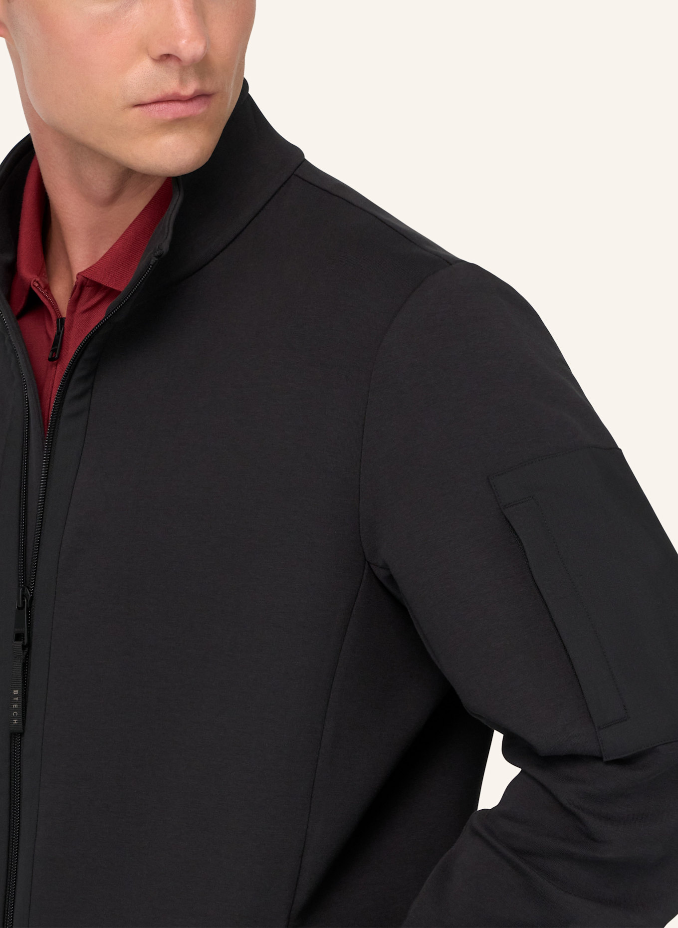 BOGGI MILANO Sweatjacke: SCHWARZ