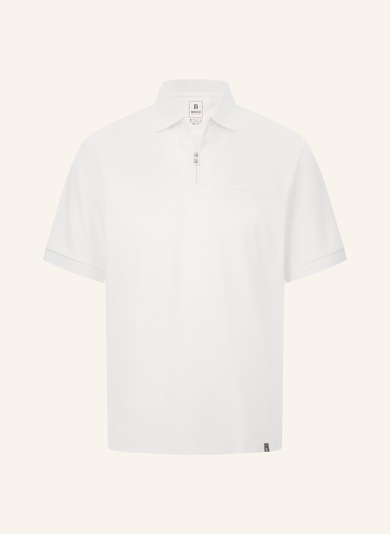 BOGGI MILANO Piqué-Poloshirt: WEISS