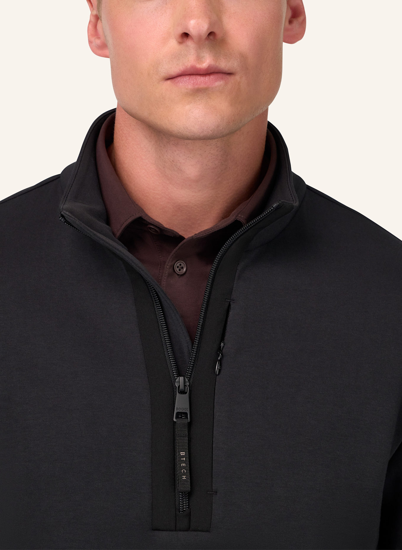 BOGGI MILANO Sweat-Troyer: SCHWARZ