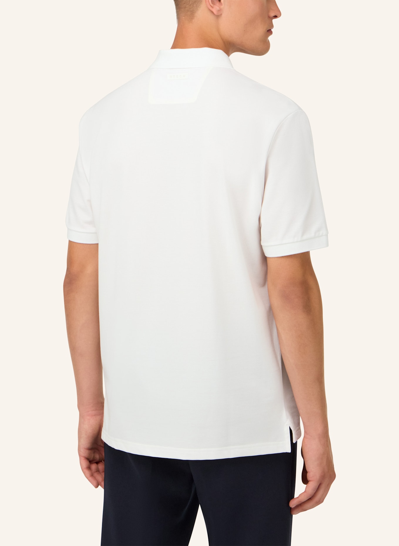 BOGGI MILANO Piqué-Poloshirt: WEISS