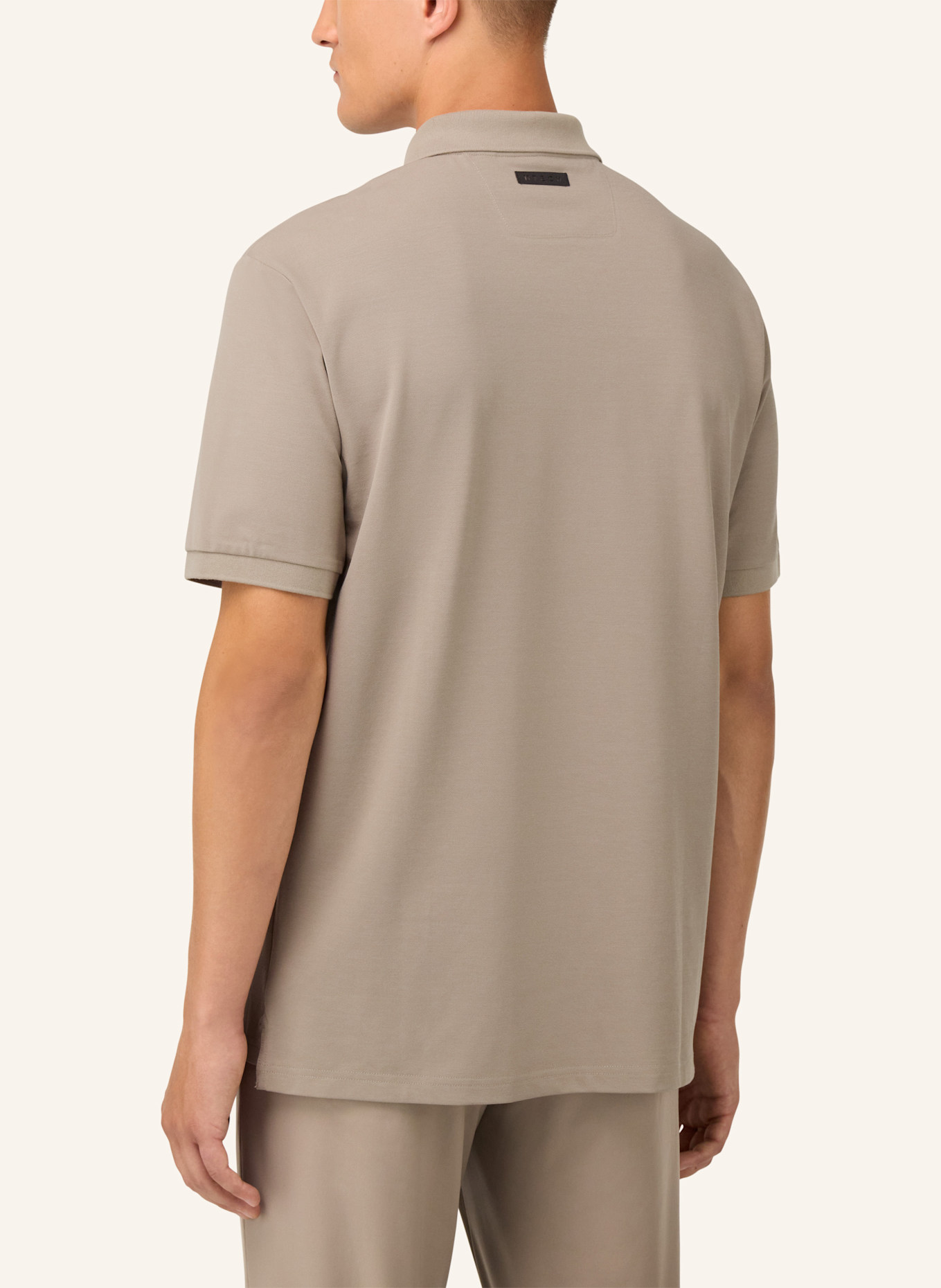 BOGGI MILANO Piqué-Poloshirt: GRAU