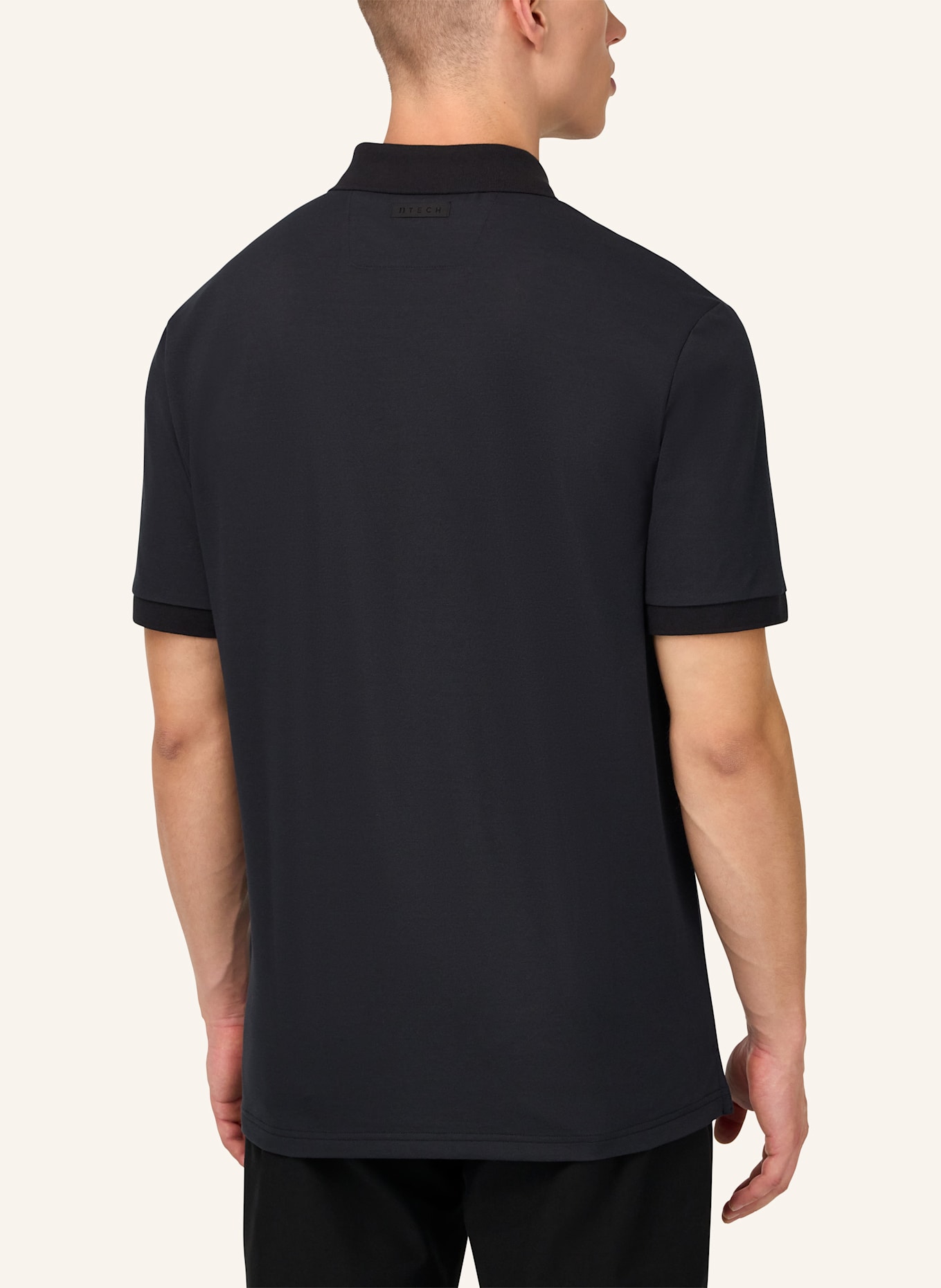 BOGGI MILANO Piqué-Poloshirt: SCHWARZ