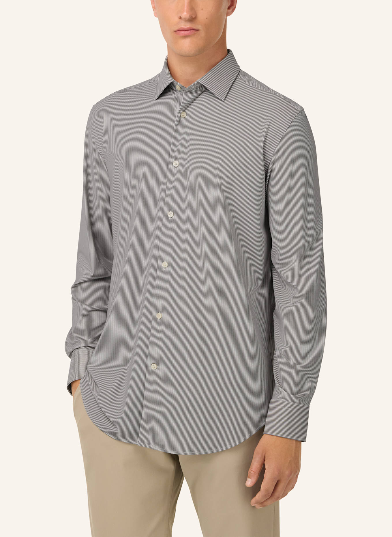 BOGGI MILANO Hemd Slim Fit: BRAUN