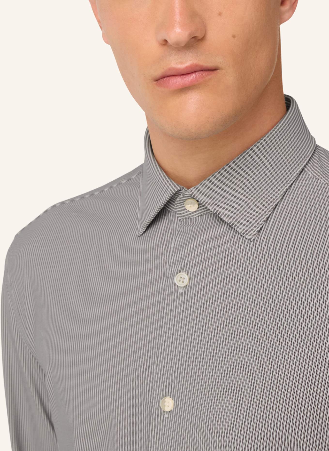 BOGGI MILANO Hemd Slim Fit: BRAUN